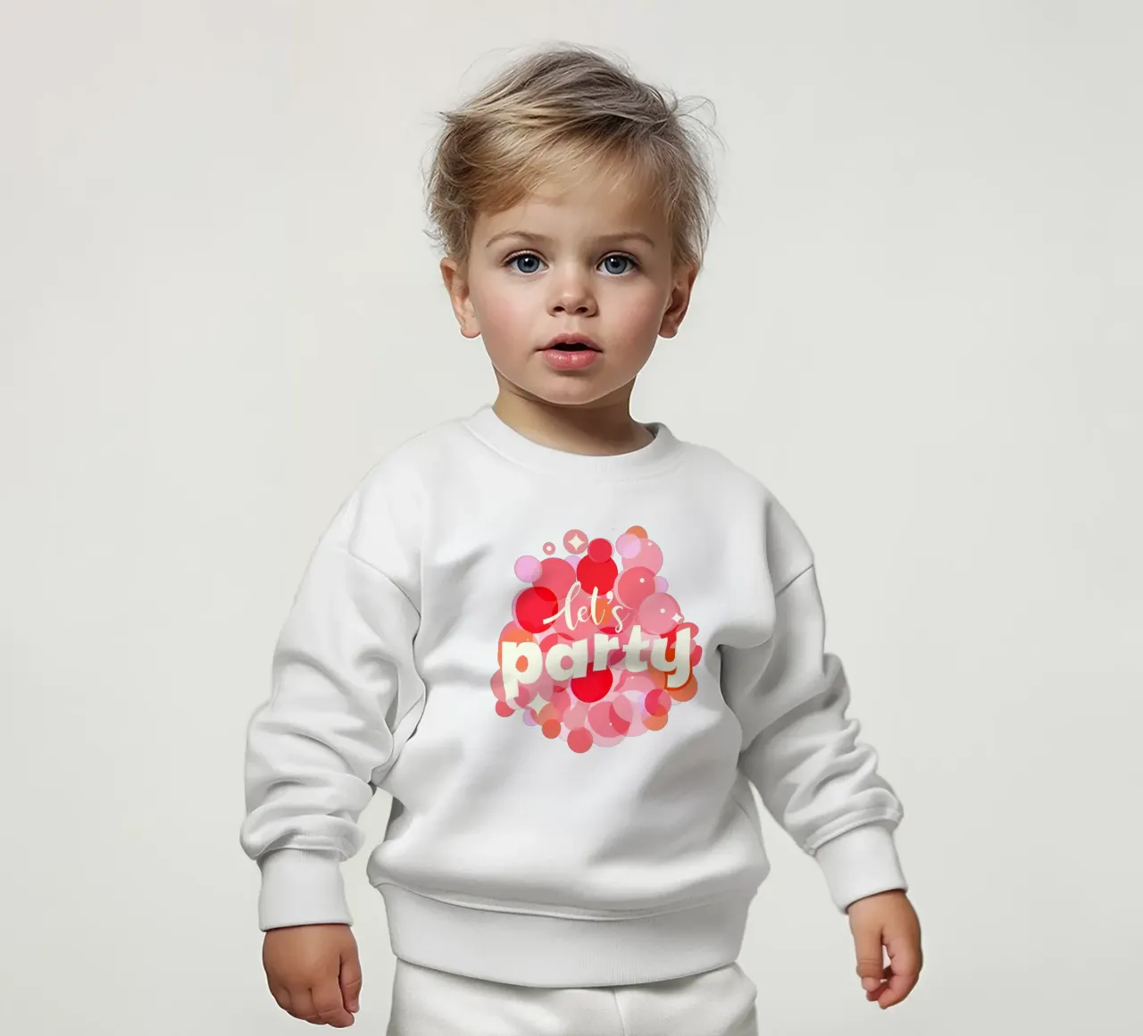 Pink Confetti Vibes – Let’s Party Print felpa neonato da showmemars