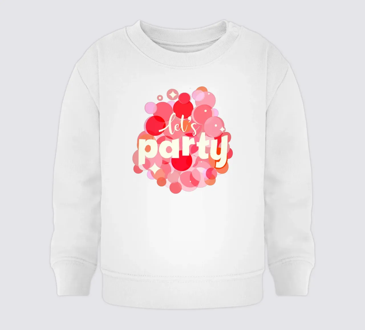 Pink Confetti Vibes – Let’s Party Print felpa neonato da showmemars