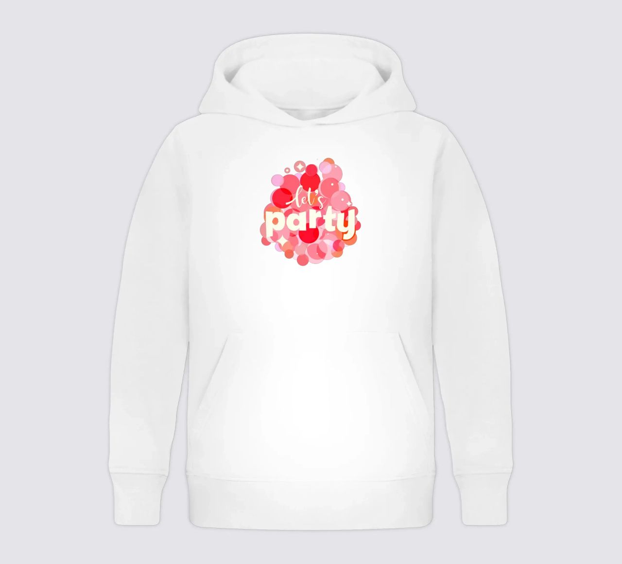 Pink Confetti Vibes - Impresión Let's Party sudadera con capucha para niño de showmemars