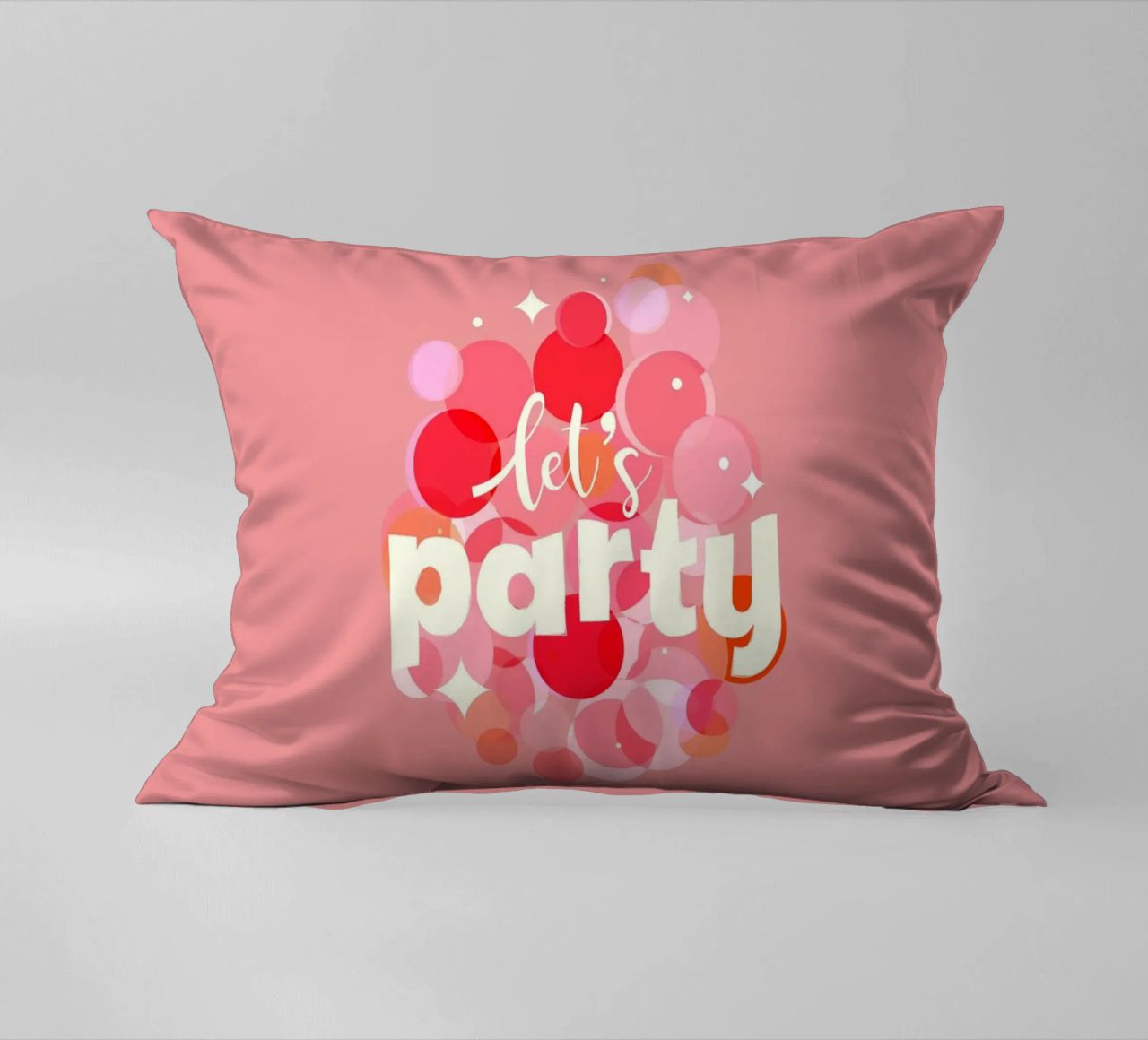 Pink Confetti Vibes – Let’s Party Print cuscino da showmemars