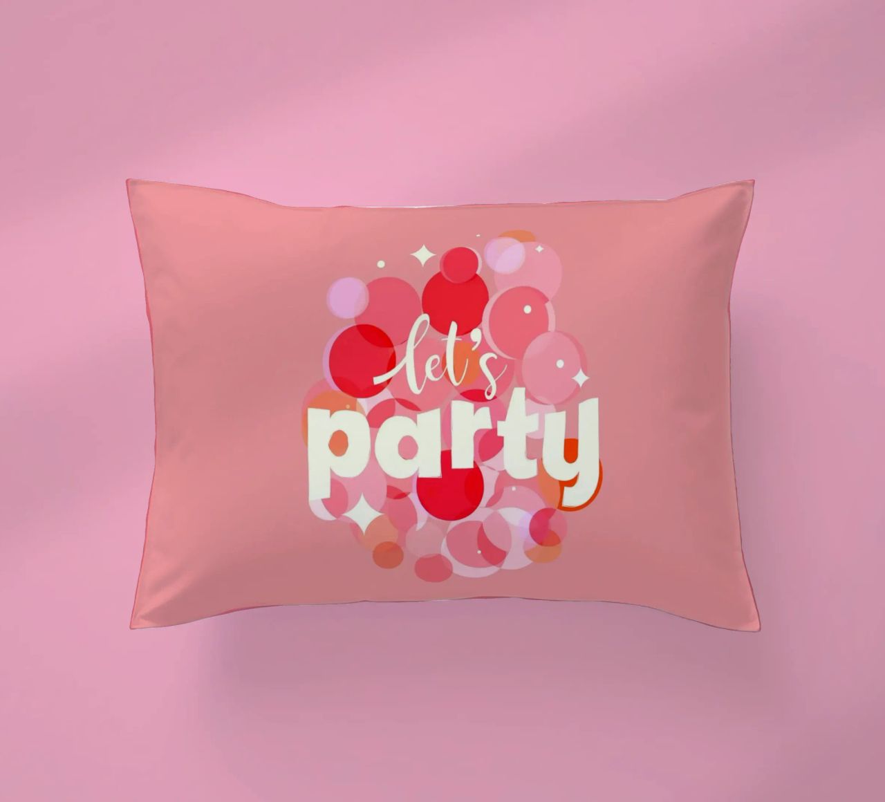 Pink Confetti Vibes – Let’s Party Print cuscino da showmemars