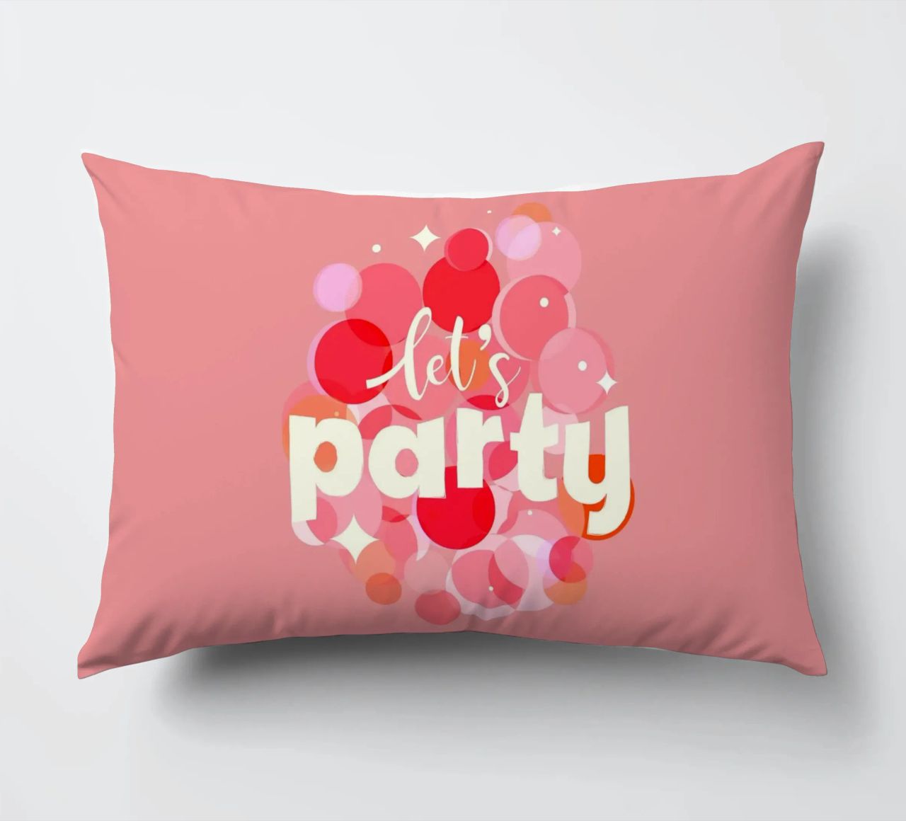 Pink Confetti Vibes – Let’s Party Print cuscino da showmemars