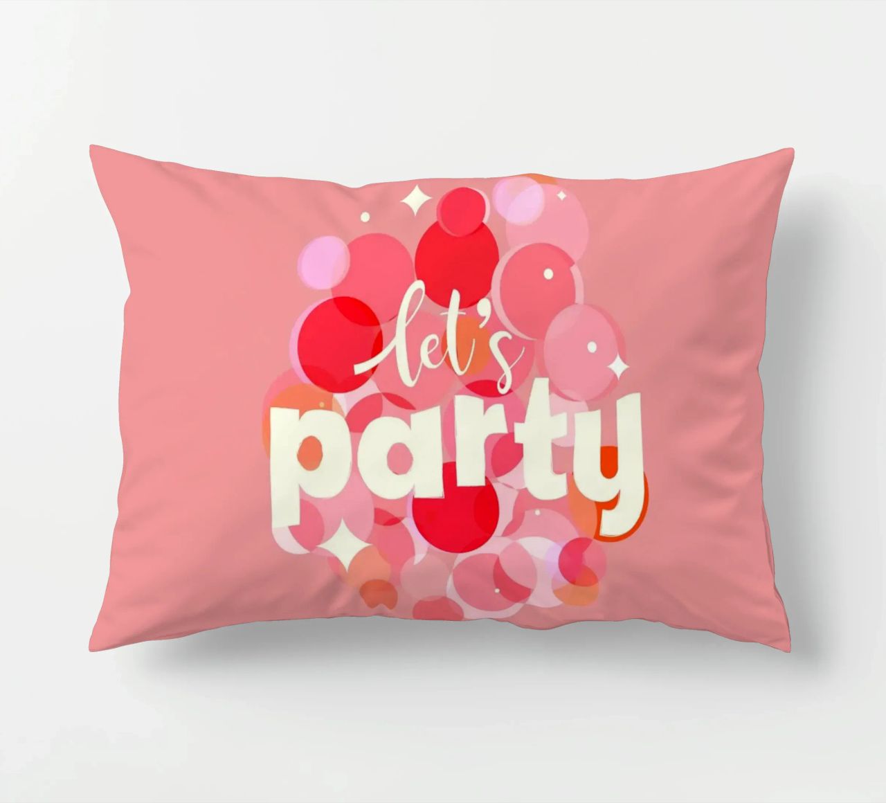 Pink Confetti Vibes – Let’s Party Print cuscino da showmemars