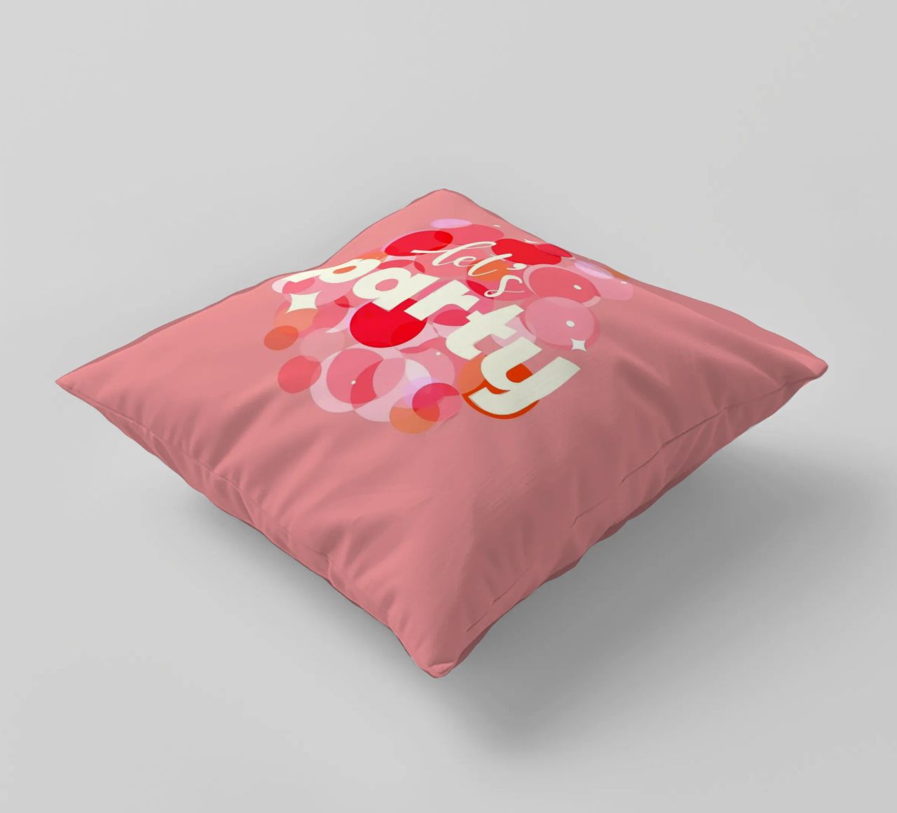 Pink Confetti Vibes – Let’s Party Print cuscino da showmemars