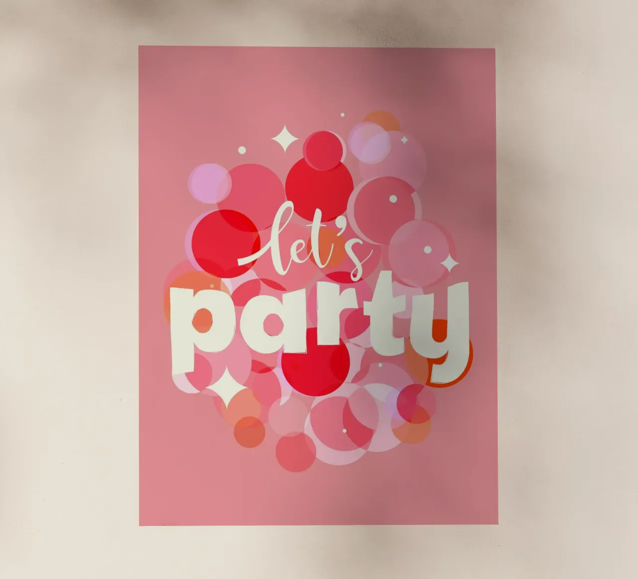 Pink Confetti Vibes – Let’s Party Print pellicola backlit da showmemars