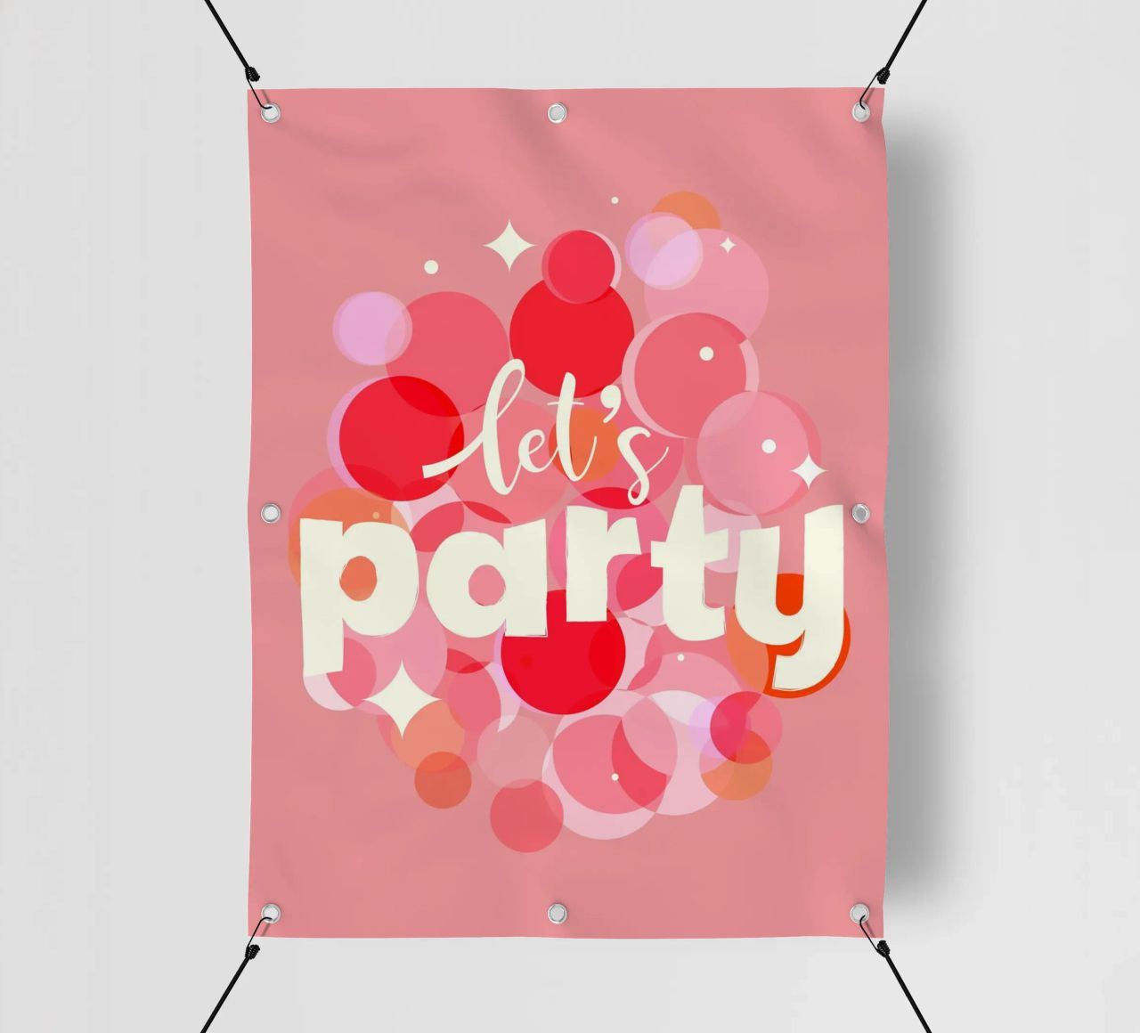 Rosa Konfetti Vibes - Let's Party drucken PVC Plane von showmemars