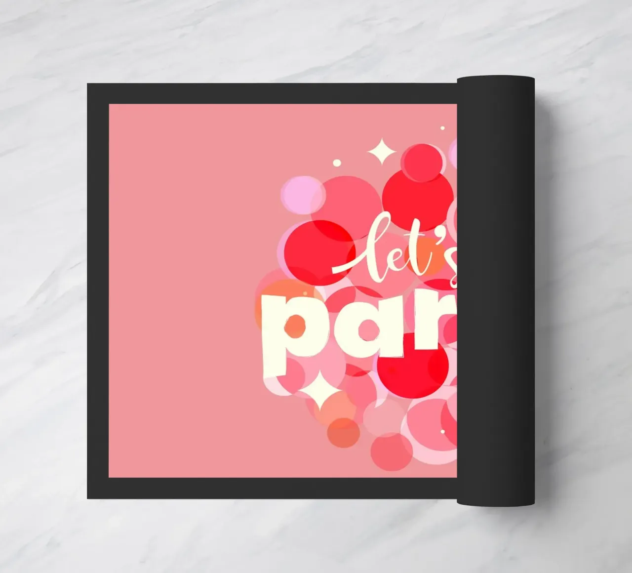 Pink Confetti Vibes – Let’s Party Print zerbino da showmemars