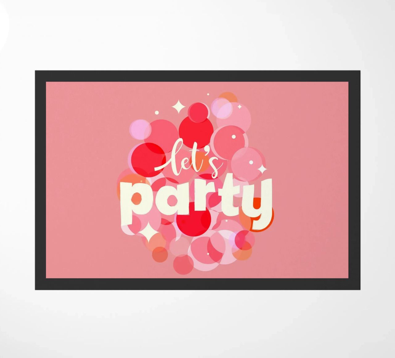 Pink Confetti Vibes - Impresión Let's Party felpudo de showmemars