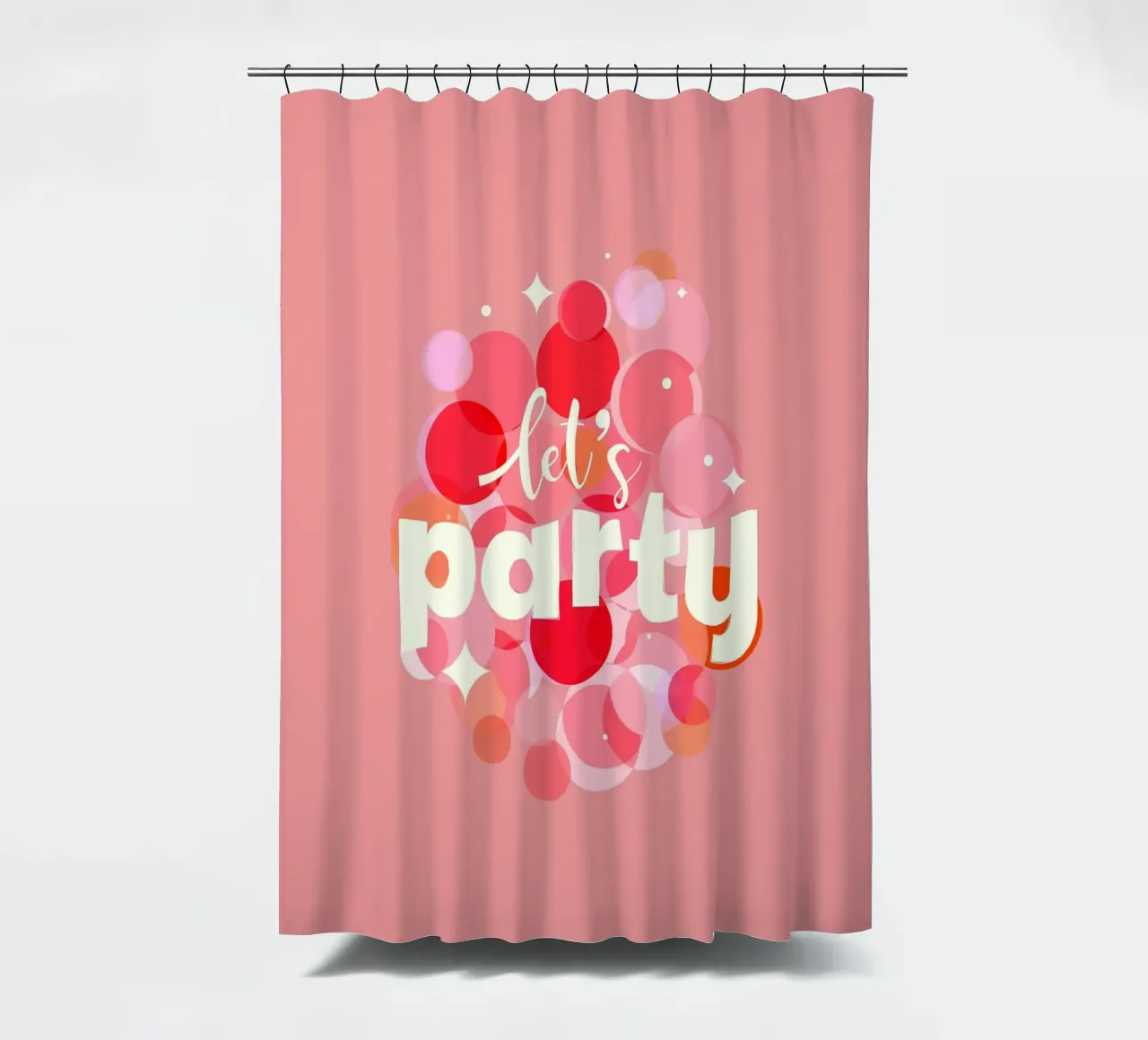 Pink Confetti Vibes – Let’s Party Print tenda da doccia da showmemars