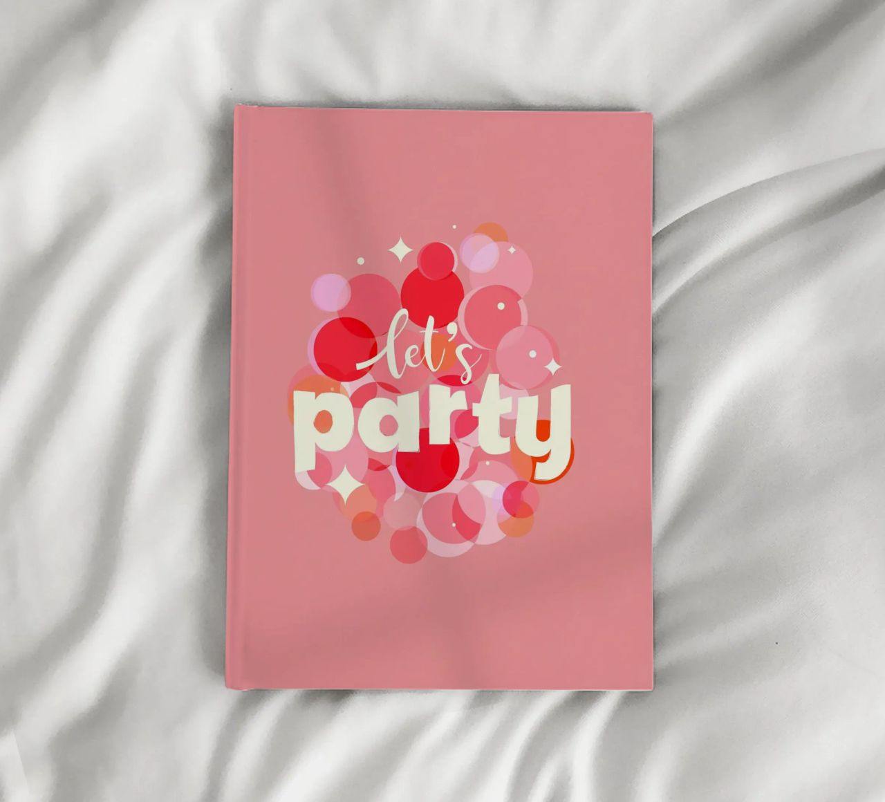 Pink Confetti Vibes - Let's Party Print notebook by showmemars