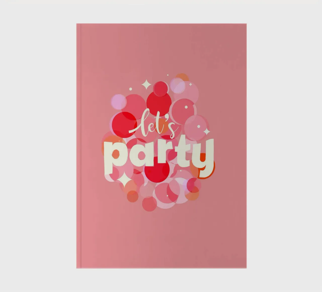 Roze Confetti Vibes - Laten we feesten Print notitieboek van showmemars
