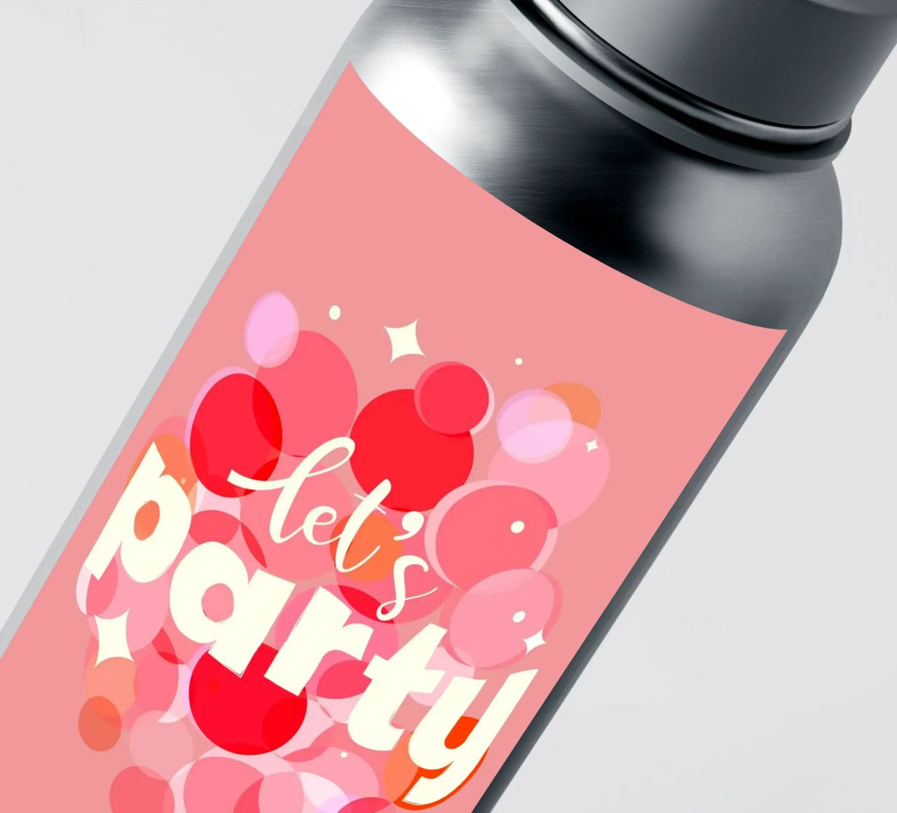 Pink Confetti Vibes - Impresión Let's Party pegatina de showmemars