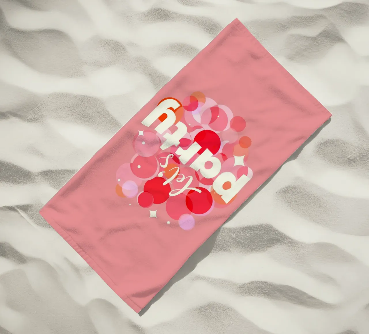 Pink Confetti Vibes – Let’s Party Print telo mare da showmemars