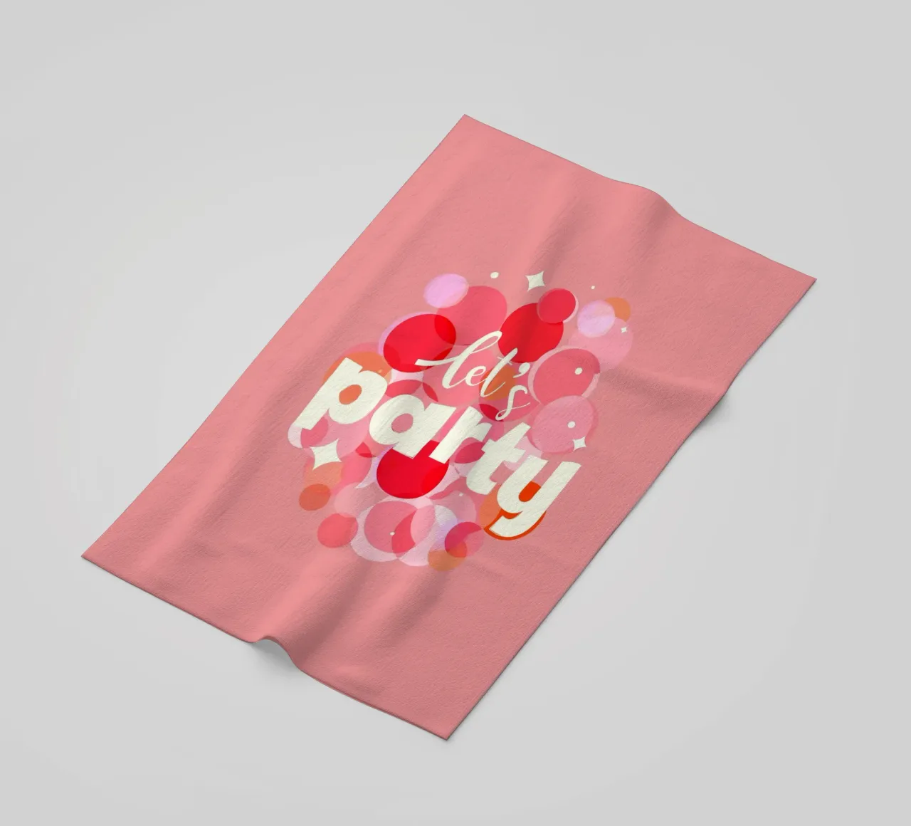 Pink Confetti Vibes - Impresión Let's Party toalla de playa de showmemars
