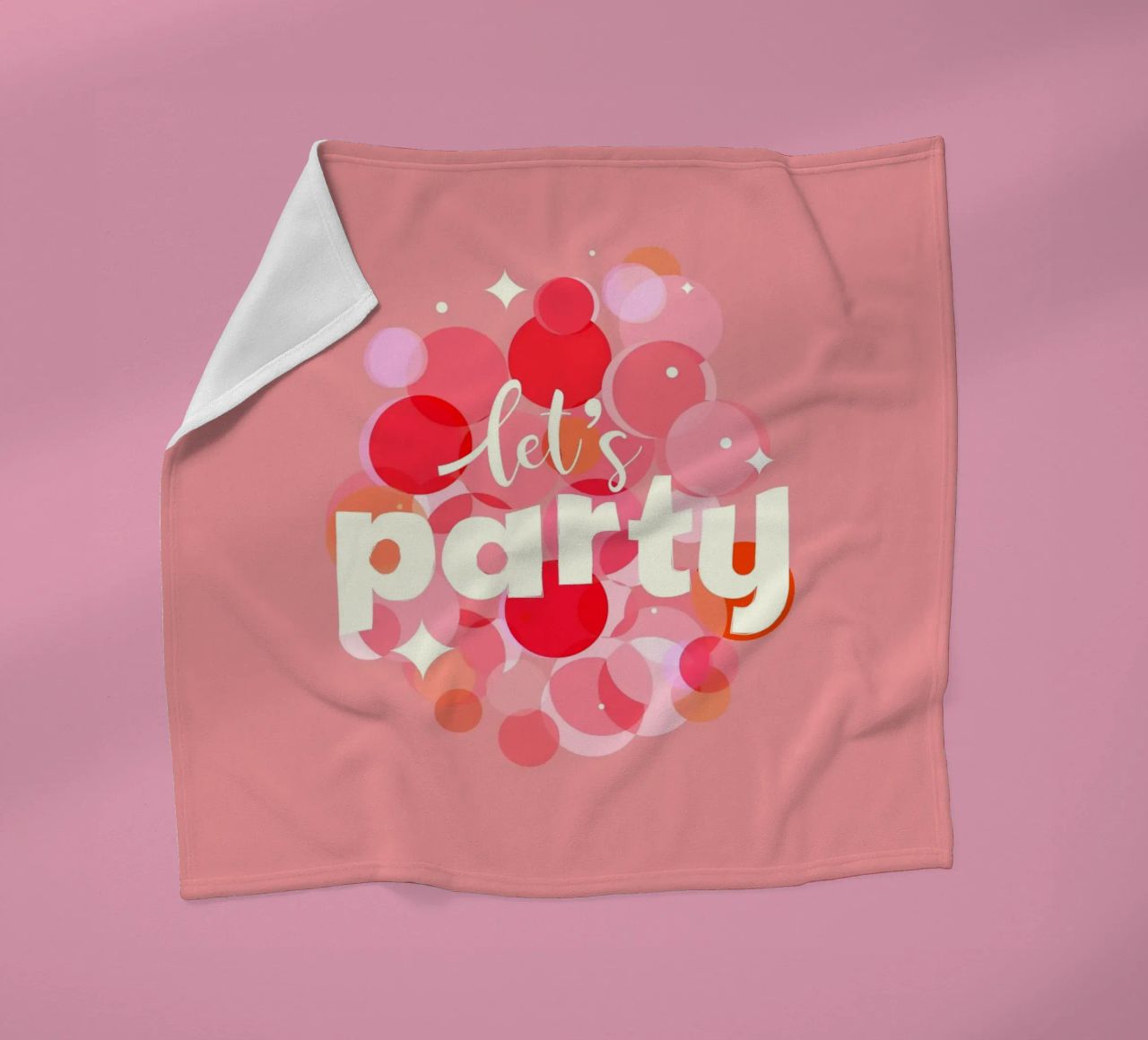 Pink Confetti Vibes – Let’s Party Print coperta in pile da showmemars