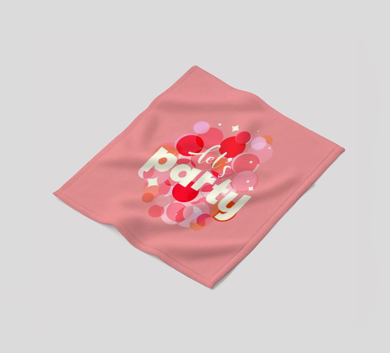 Pink Confetti Vibes – Let’s Party Print coperta in pile da showmemars