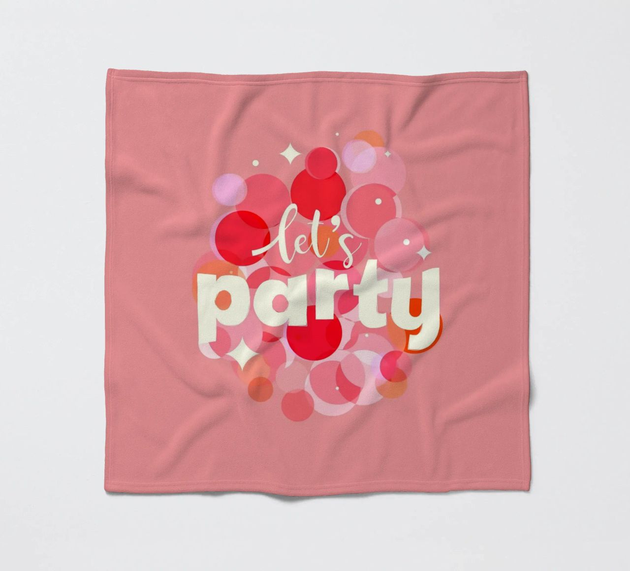 Pink Confetti Vibes – Let’s Party Print coperta in pile da showmemars