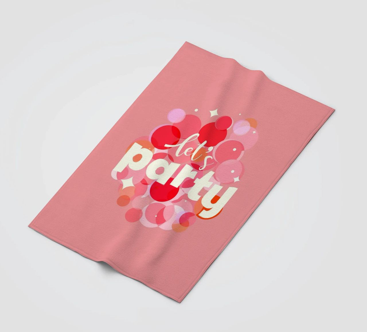Pink Confetti Vibes – Let’s Party Print coperta in pile da showmemars