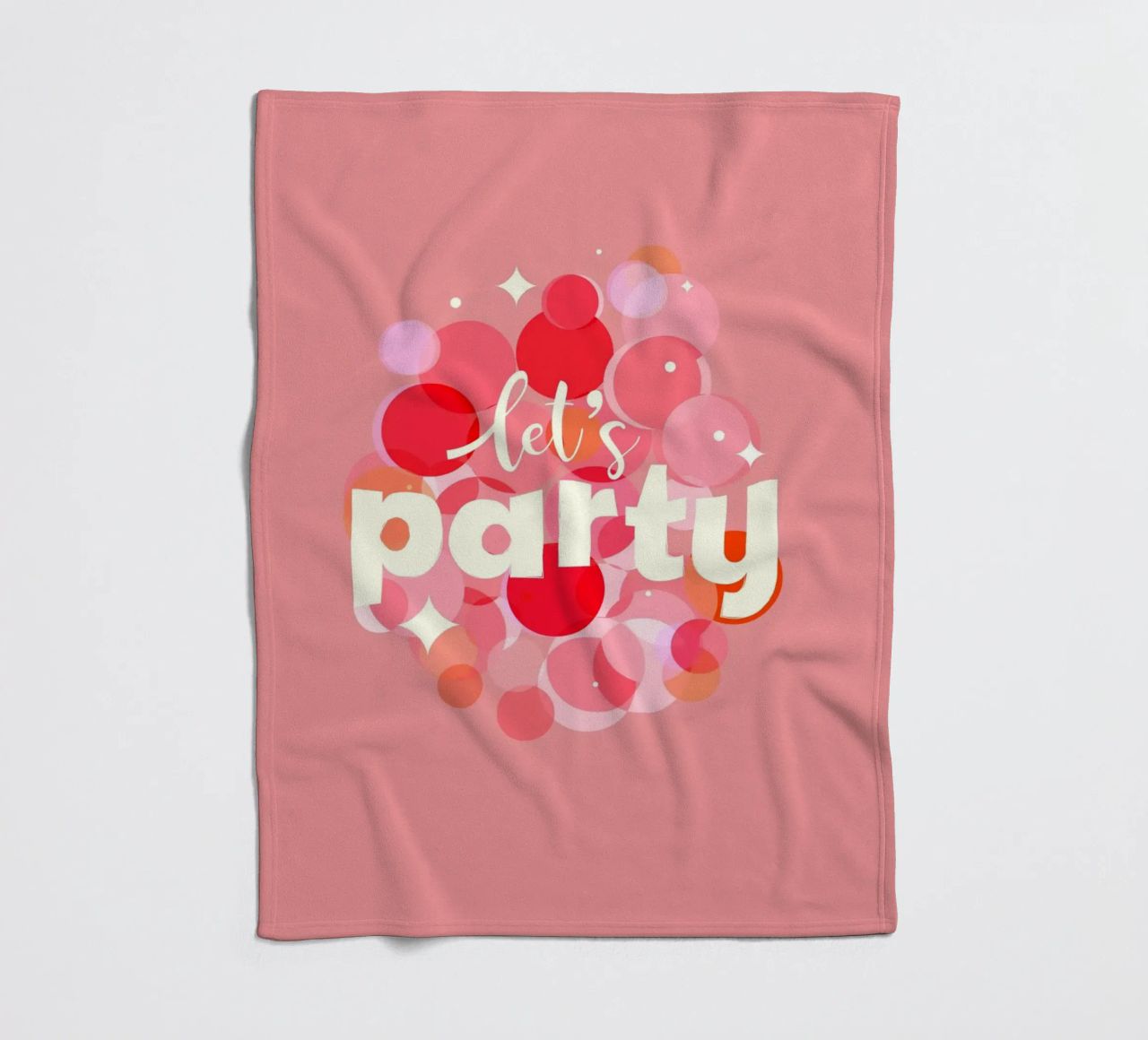 Pink Confetti Vibes – Let’s Party Print coperta in pile da showmemars