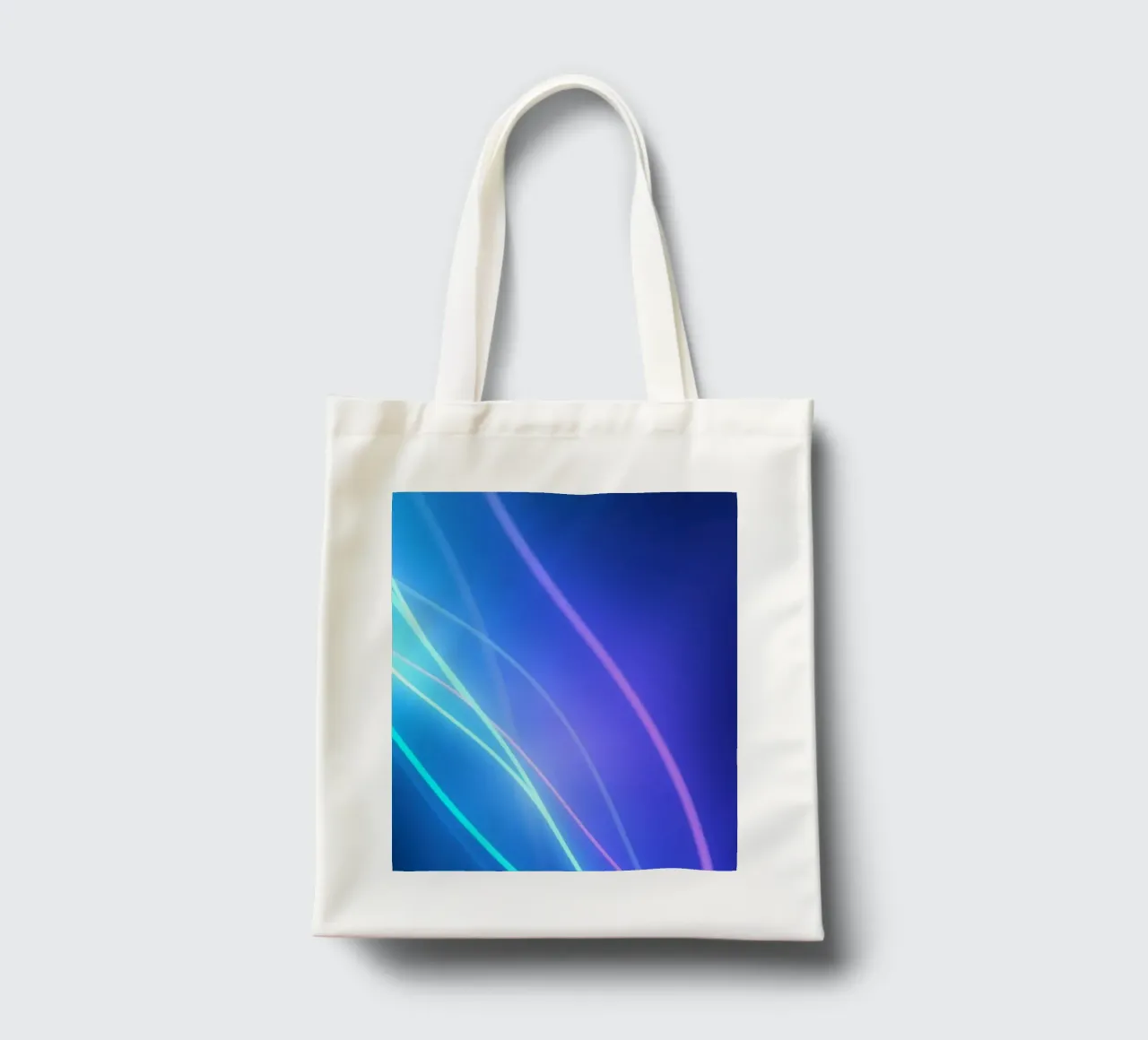 Vibrant abstract wallpaper design with flowing light trails tote bag by DesignDoodle