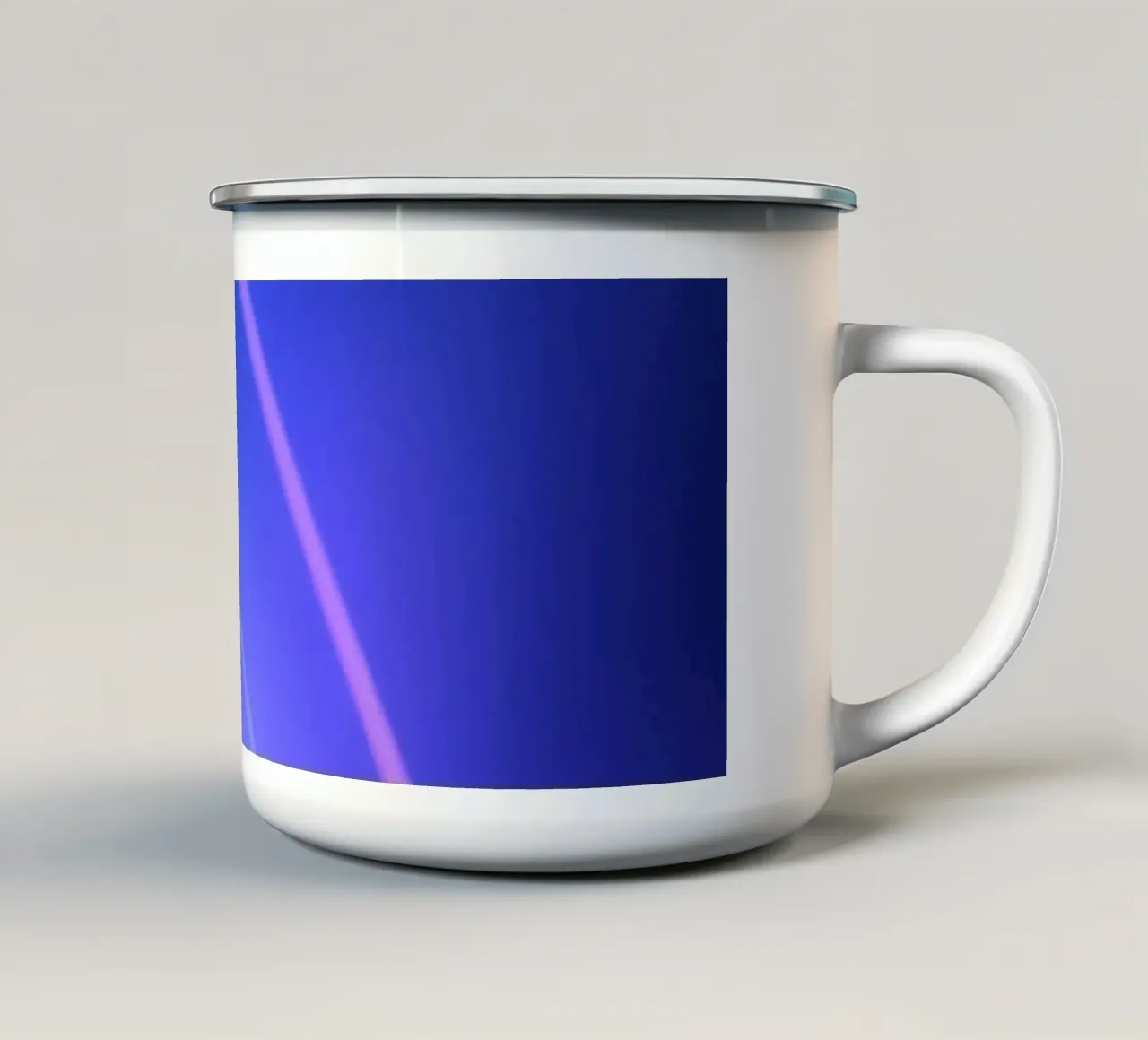 Vibrant abstract wallpaper design with flowing light trails enamel mug by DesignDoodle