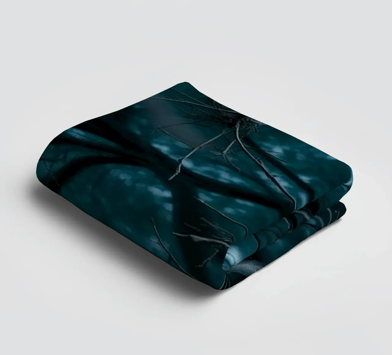 Branches intertwine against a dark, moody backdrop towel by DesignDoodle