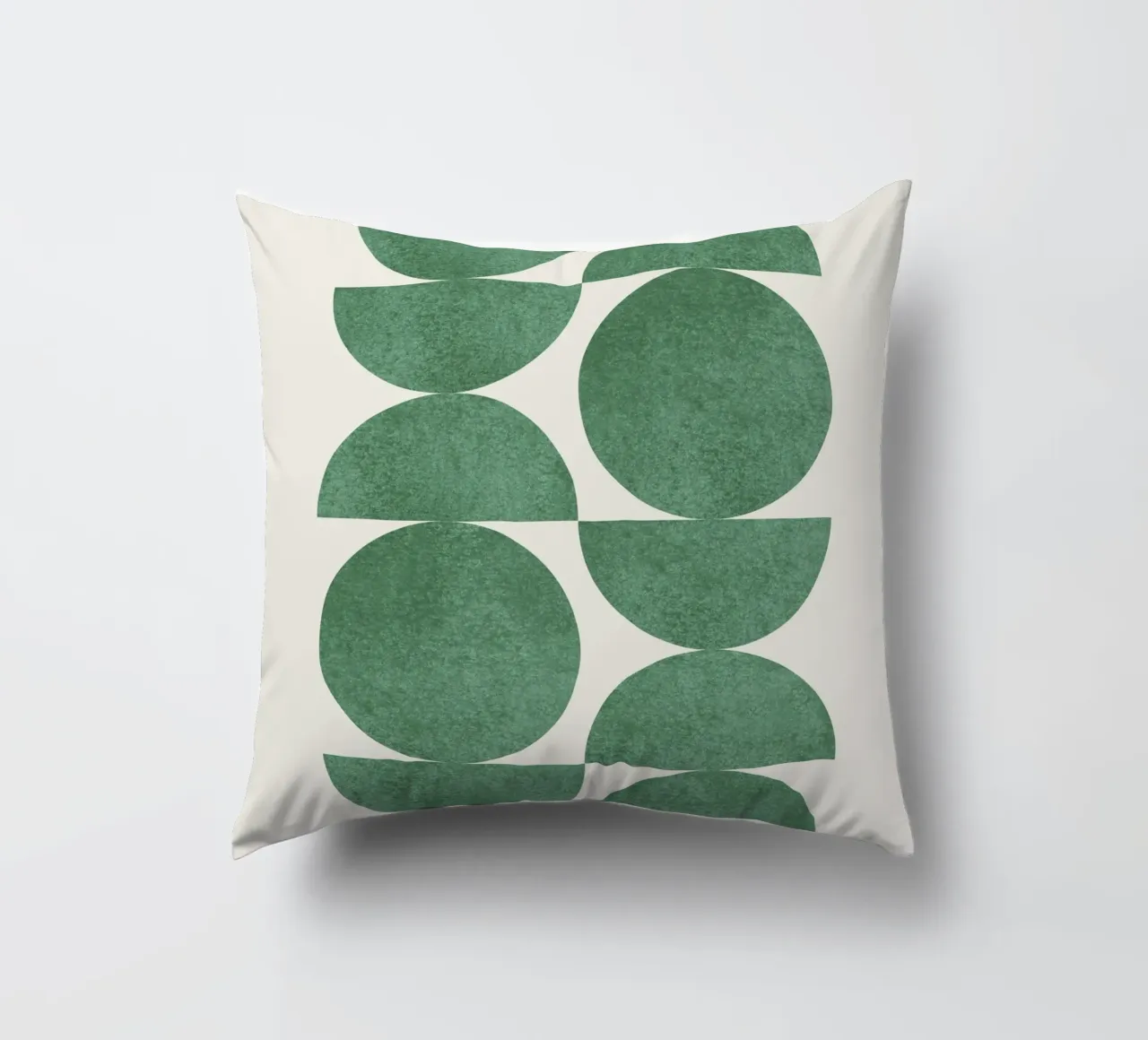 Retro Scandinavian Pattern - Green cuscino da MoonlightPrint