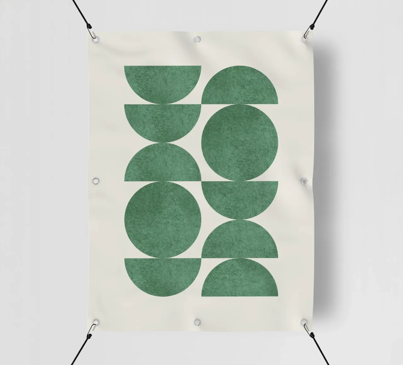 Retro Scandinavian Pattern - Green telo in pvc da MoonlightPrint