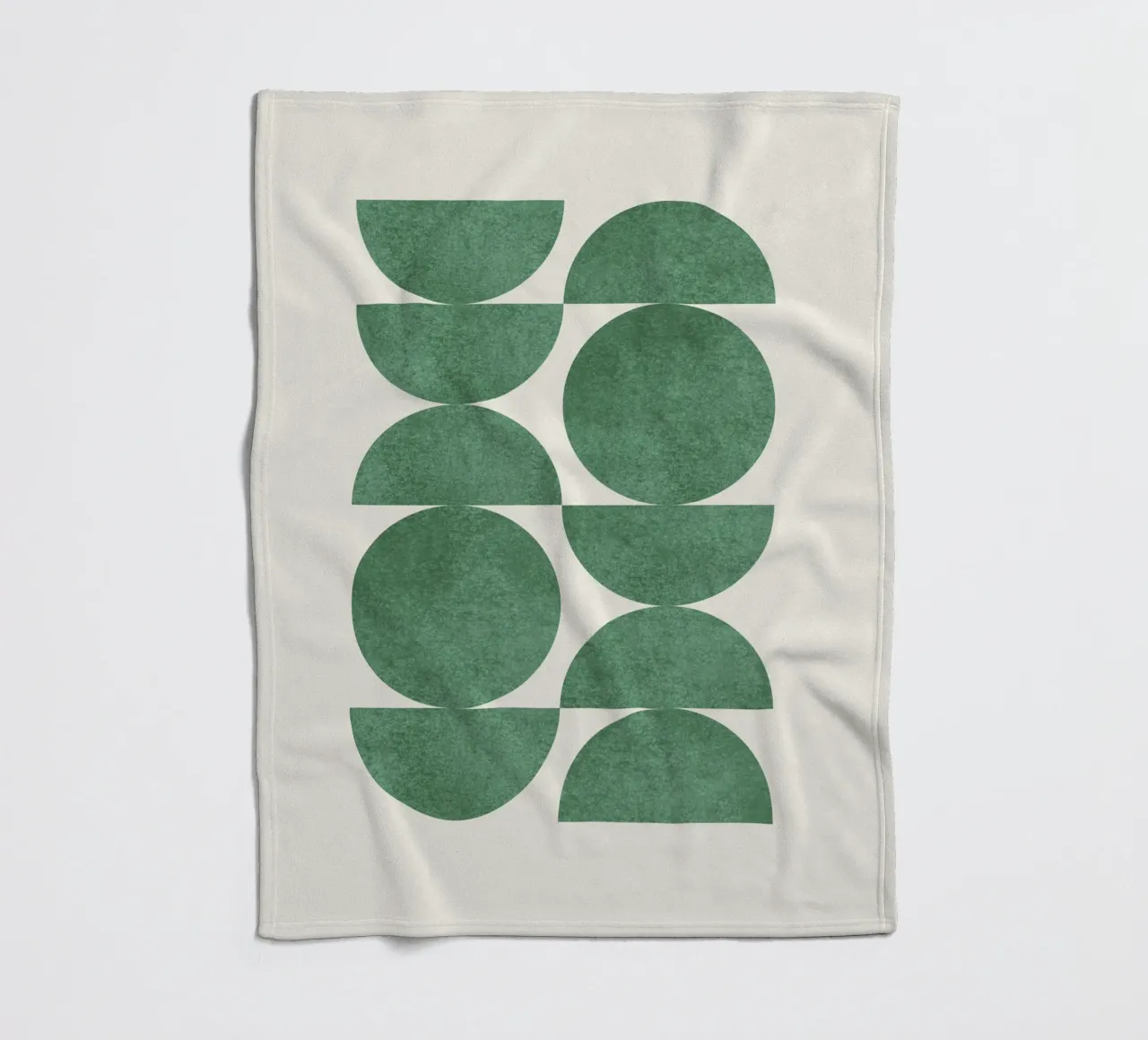 Retro Scandinavian Pattern - Green coperta in pile da MoonlightPrint