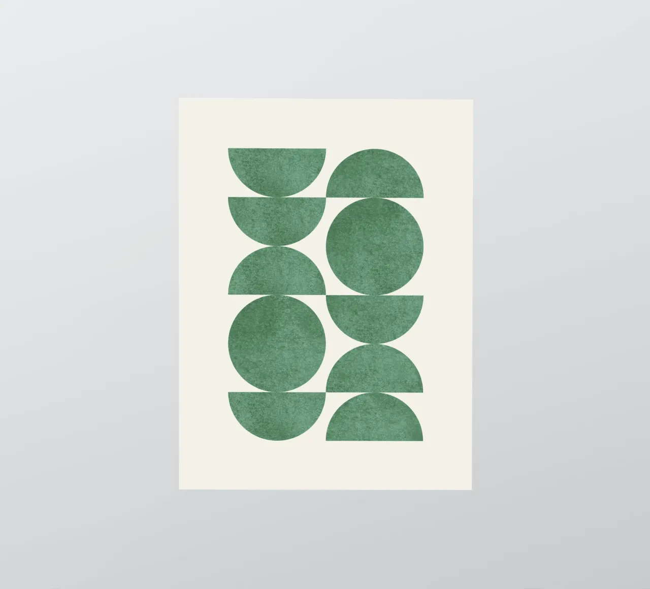 Retro Scandinavian Pattern - Green adesivo da MoonlightPrint
