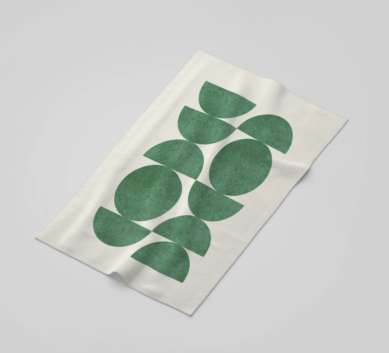 Retro Scandinavian Pattern - Green telo mare da MoonlightPrint