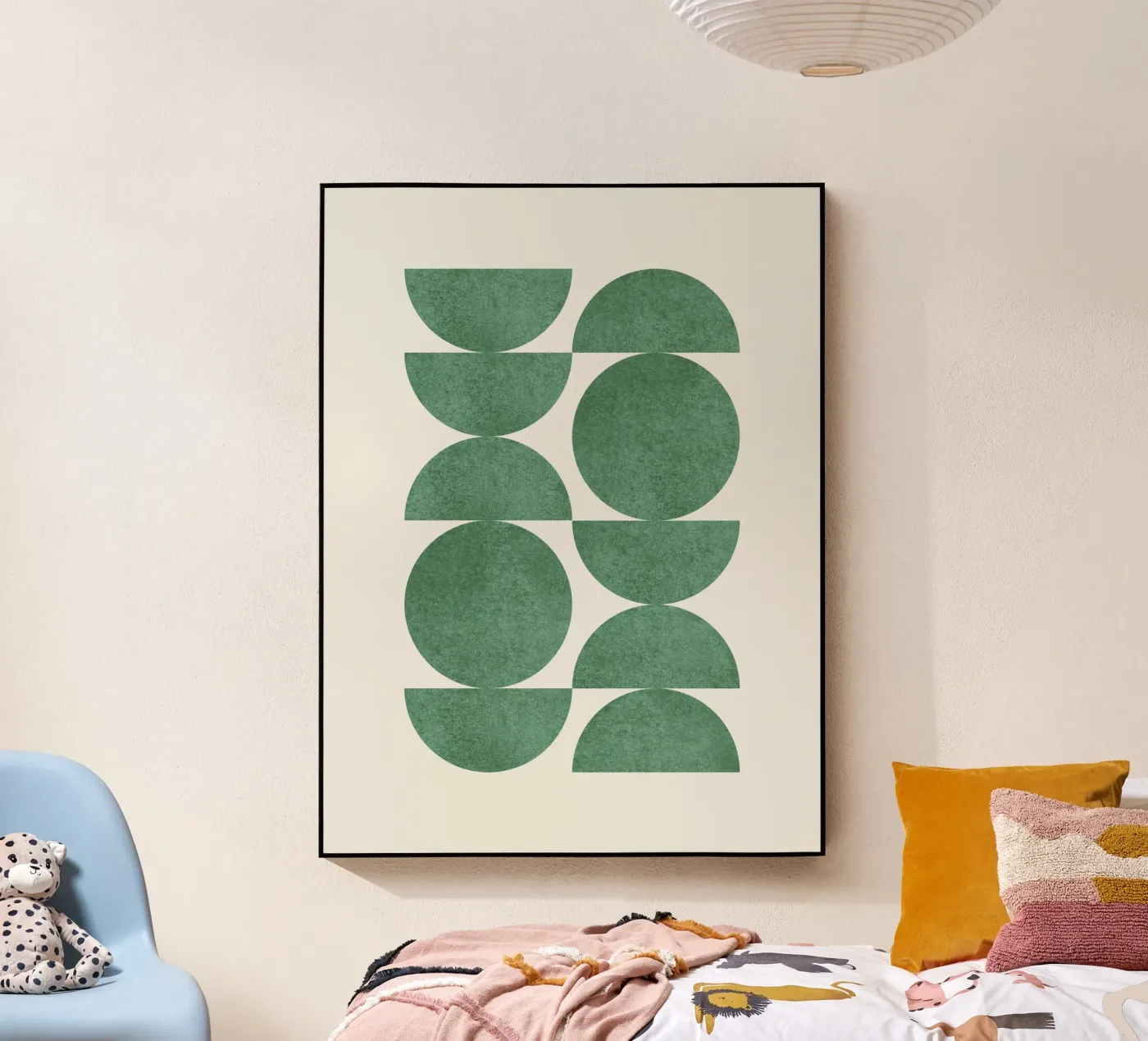 Retro Scandinavian Pattern - Green plexiglass da MoonlightPrint