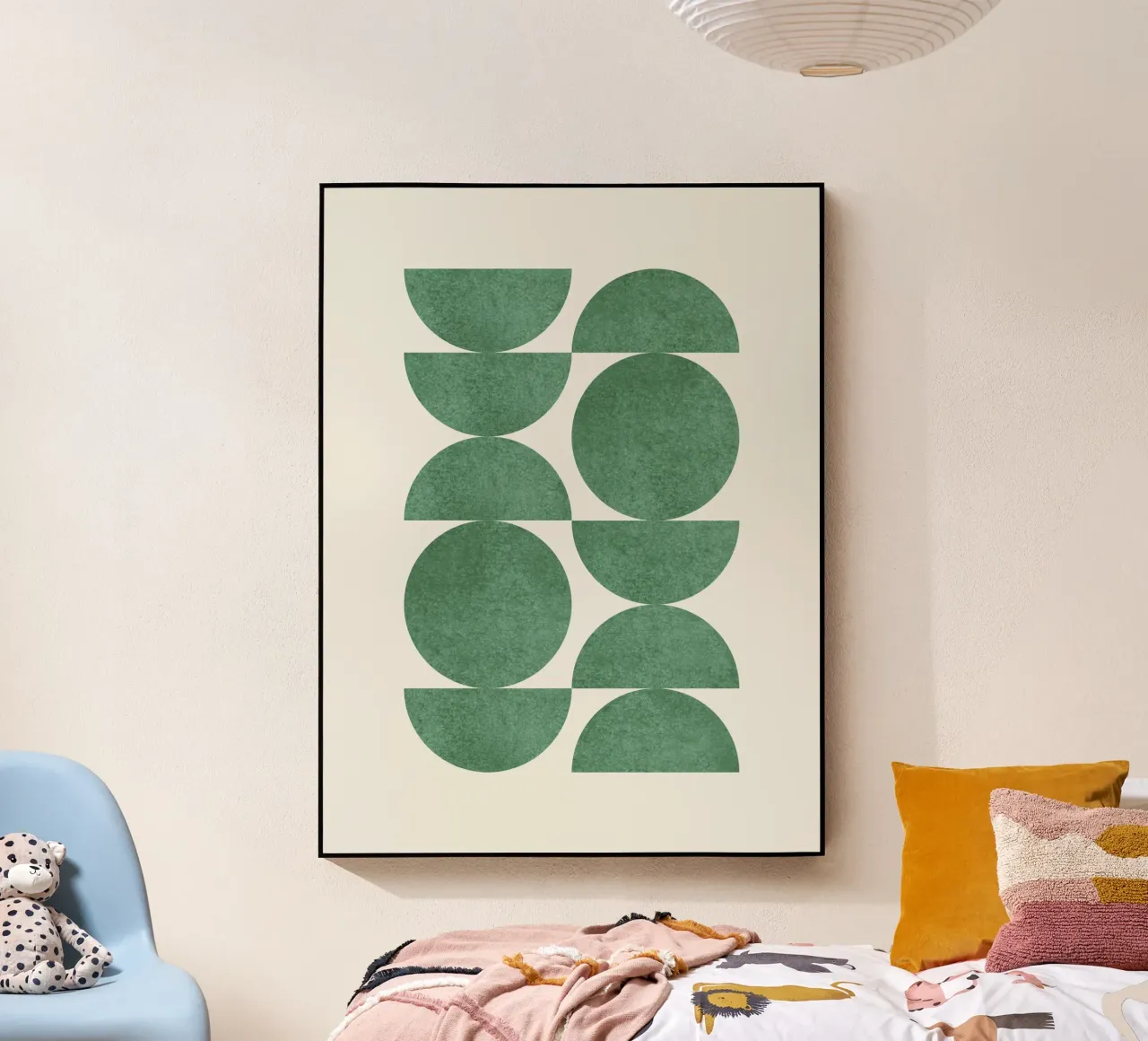 Retro Scandinavian Pattern - Green plexiglass da MoonlightPrint