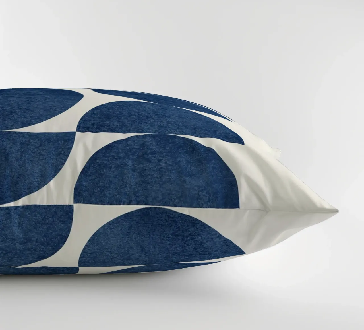 Retro Scandinavian Pattern - Dark Blue Navy decorative cushion by MoonlightPrint