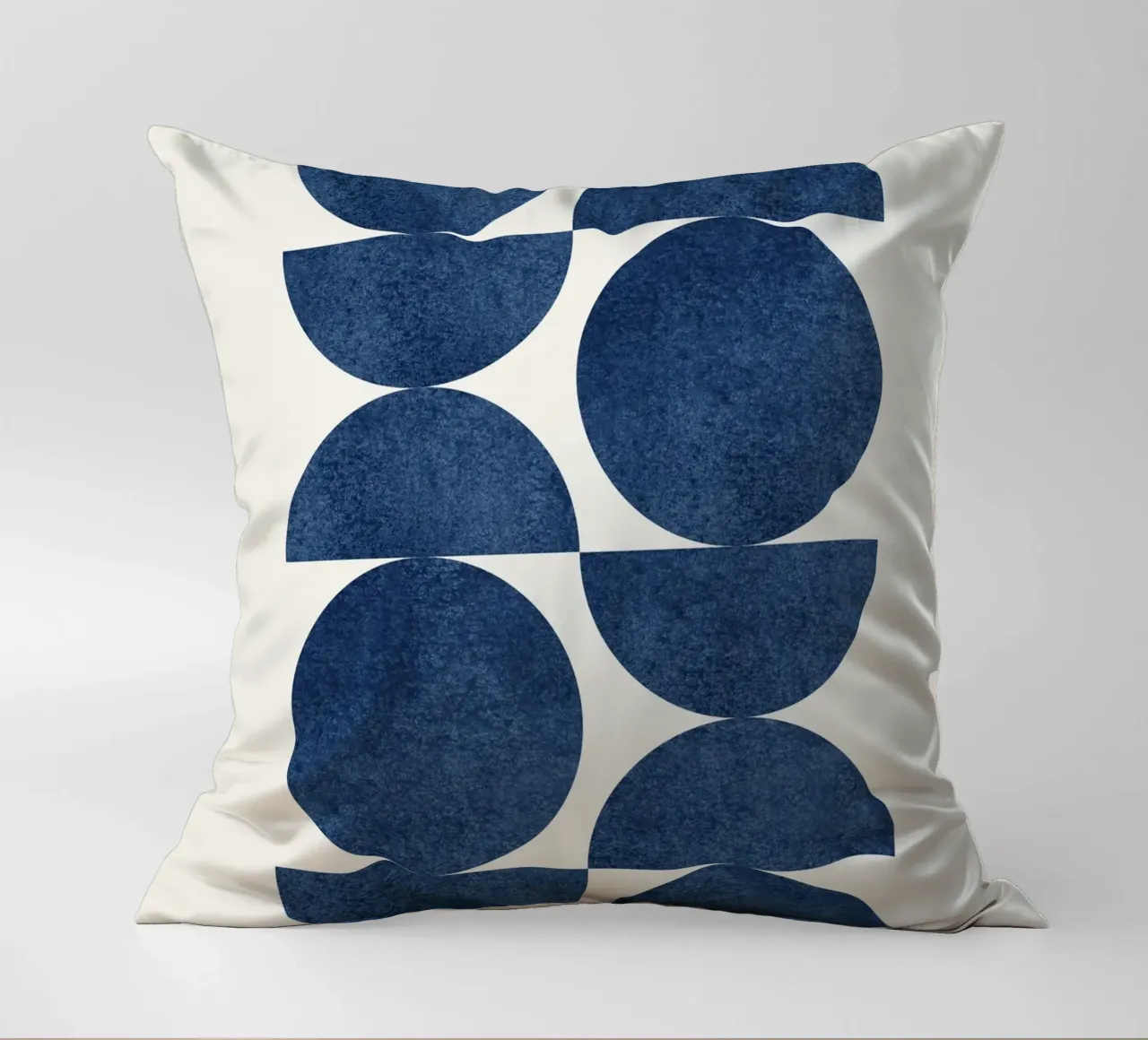 Retro Scandinavian Pattern - Dark Blue Navy decorative cushion by MoonlightPrint