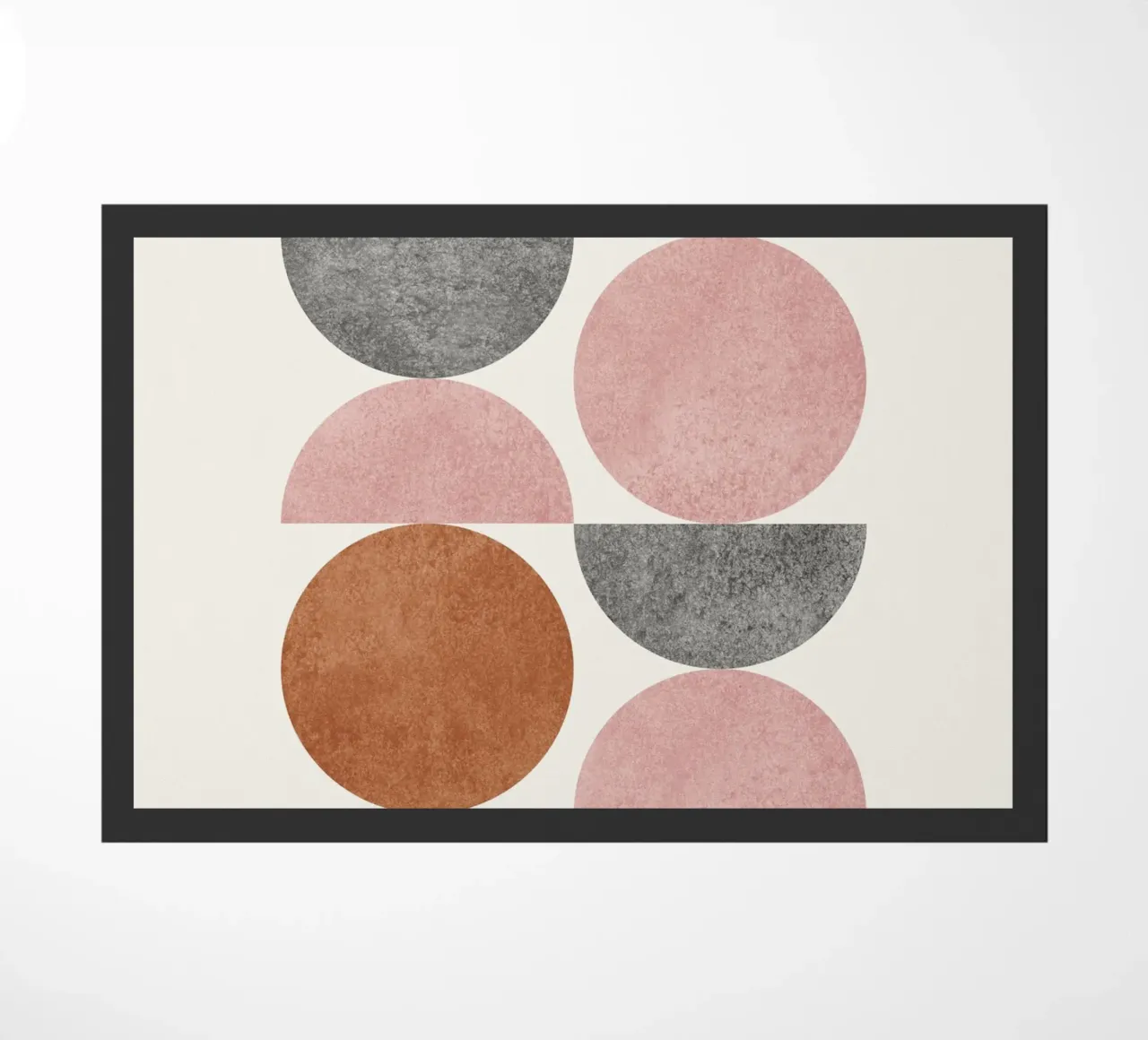 Retro Scandinavian Pattern - Pink Brown zerbino da MoonlightPrint