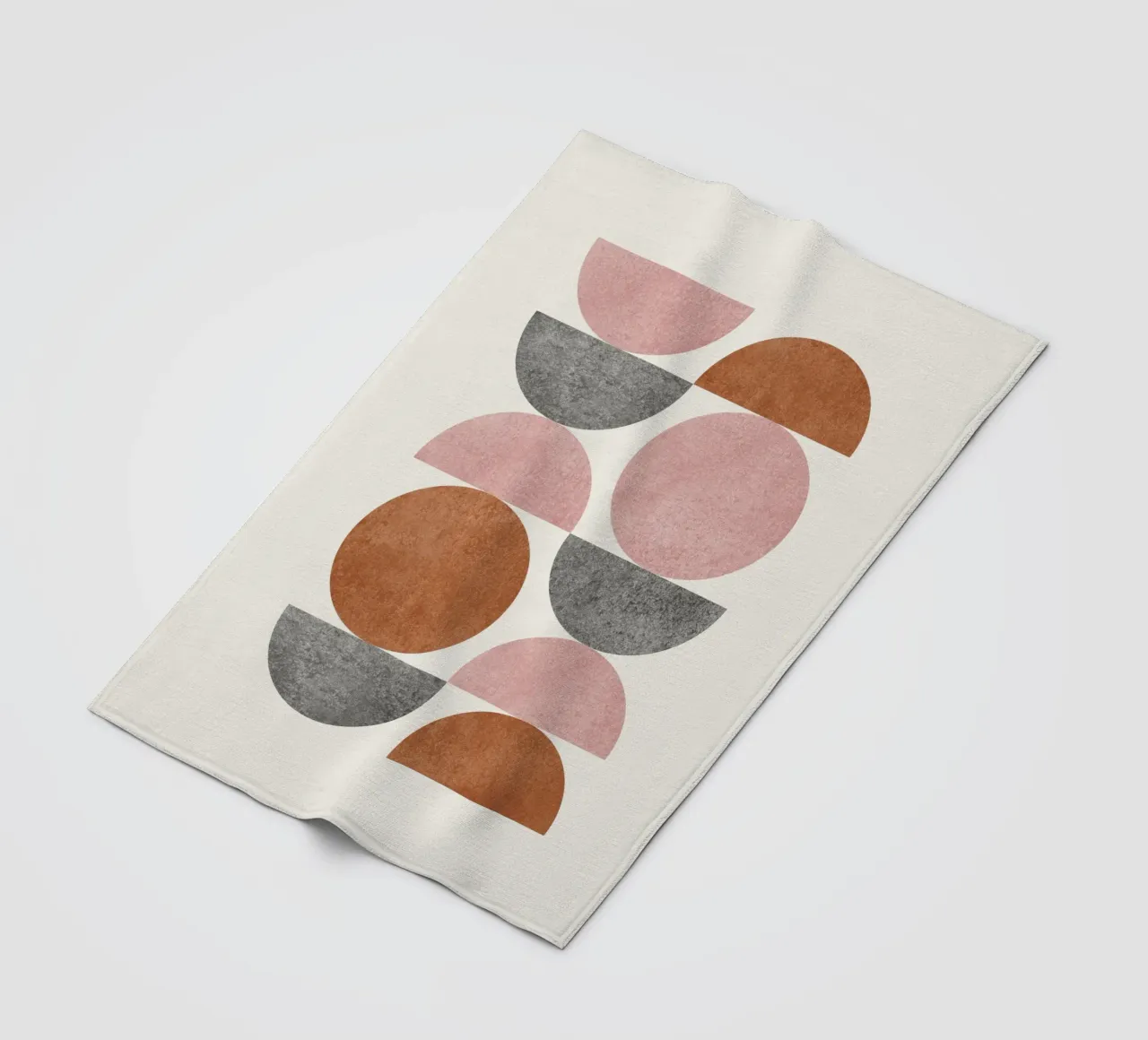 Retro Scandinavian Pattern - Pink Brown coperta in pile da MoonlightPrint