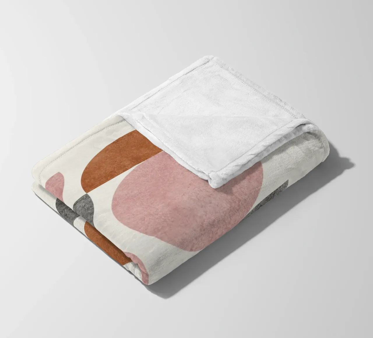Retro Scandinavian Pattern - Pink Brown coperta in pile da MoonlightPrint