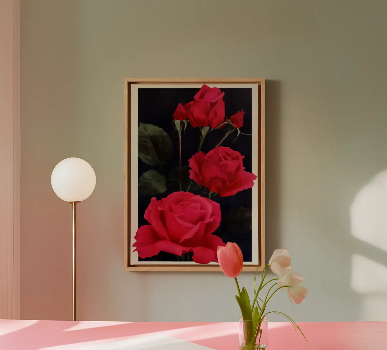 Red Wild and Thorny tela con Cornice a cassetta da vintagebotanics