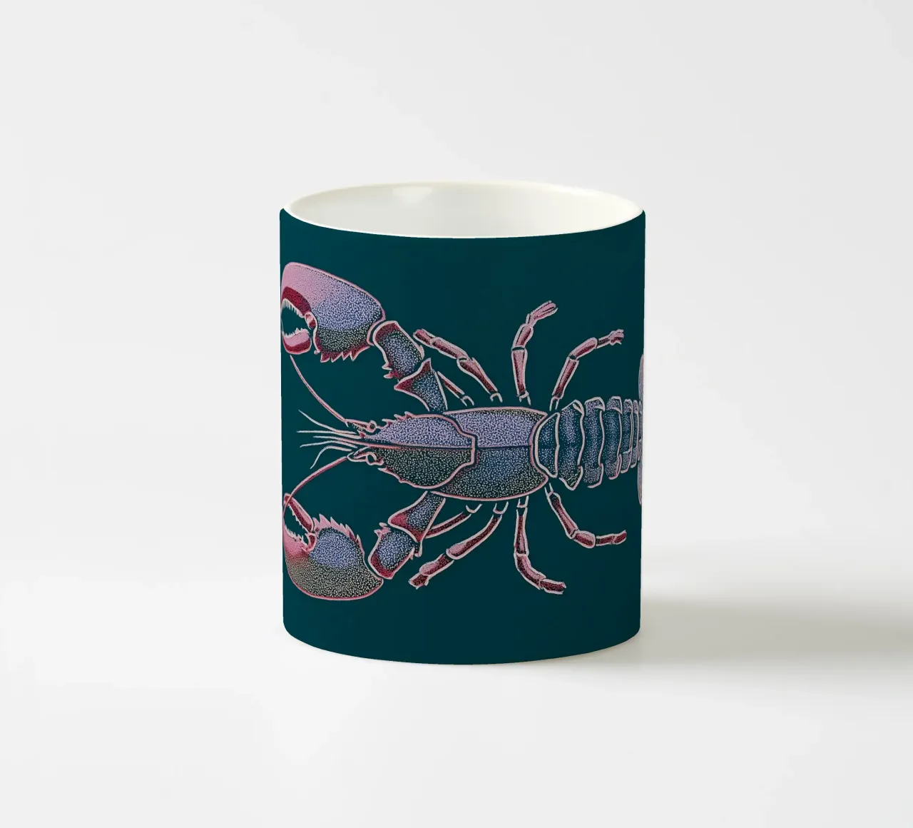 Lobster, shells and claws ceramic mug by Carinaprint