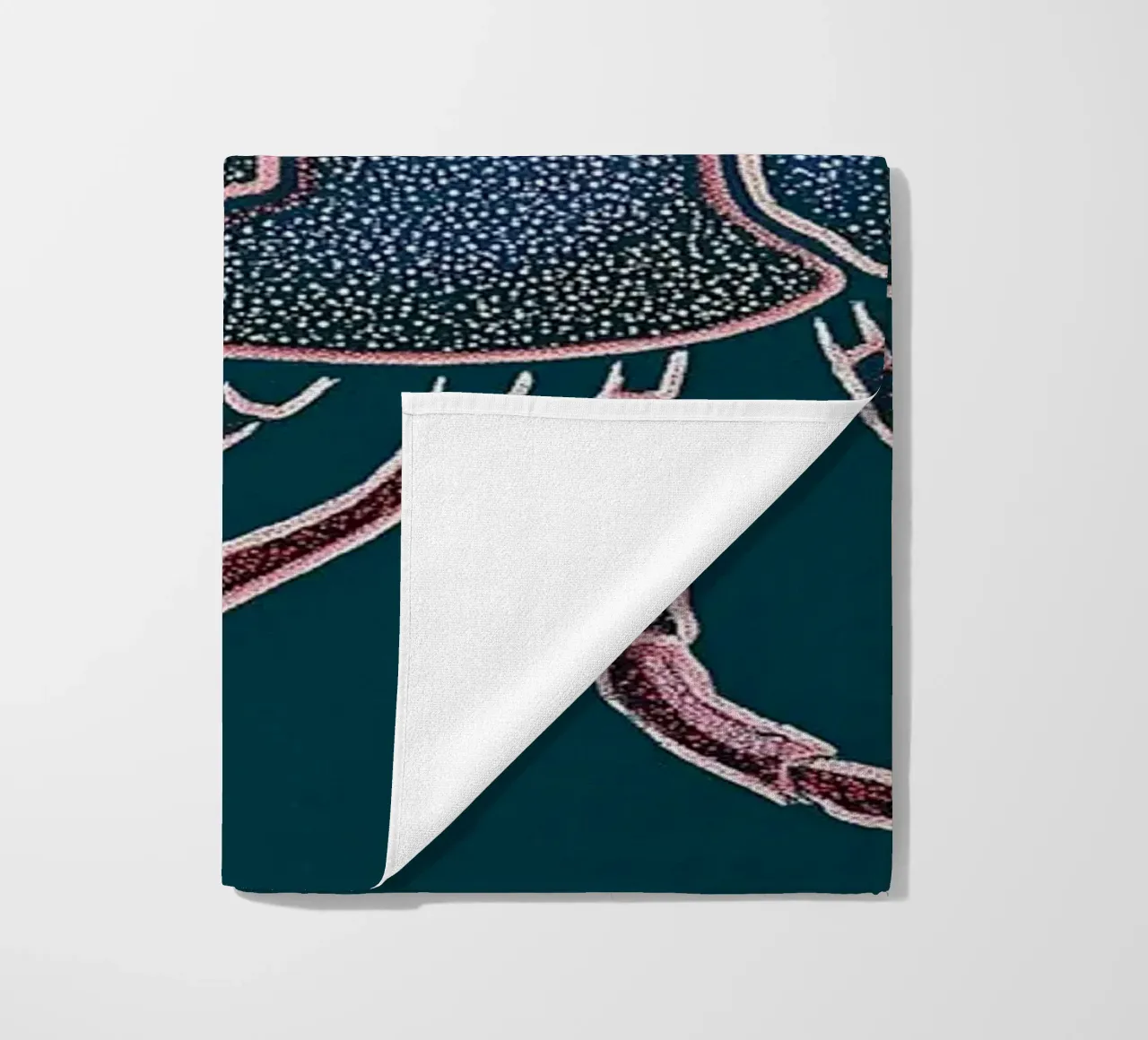 Lobster, shells and claws beach towel by Carinaprint