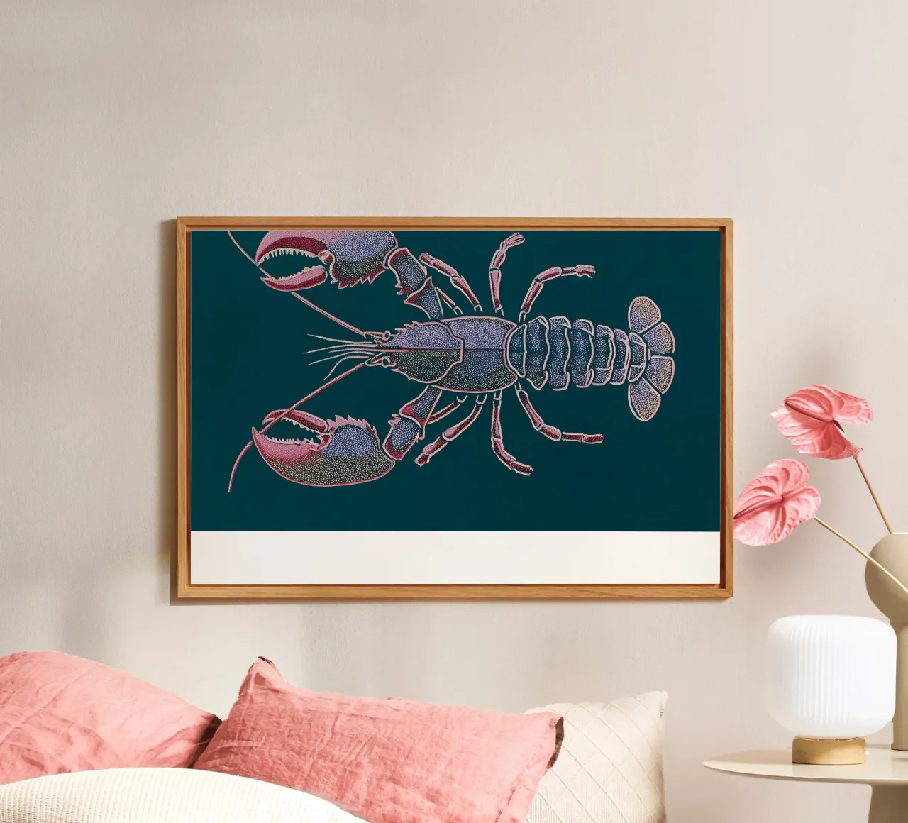 Lobster, shells and claws forex plate by Carinaprint