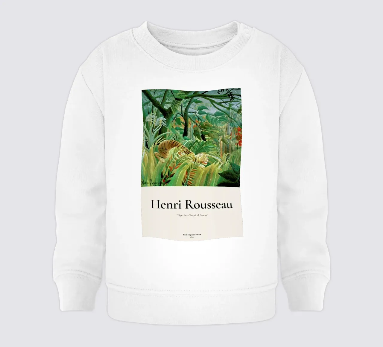 Rousseau - Tiger in a Tropical Storm (Surprised!) felpa neonato da ARTOTHEK
