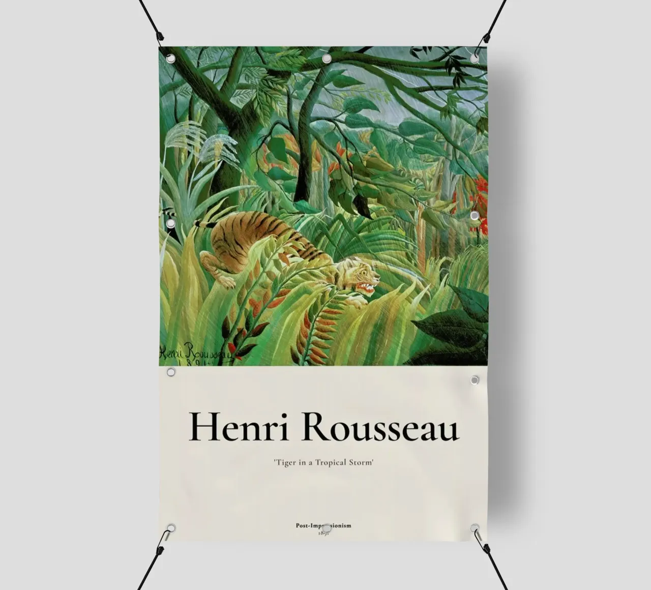 Rousseau - Tiger in a Tropical Storm (Surprised!) telo in pvc da ARTOTHEK