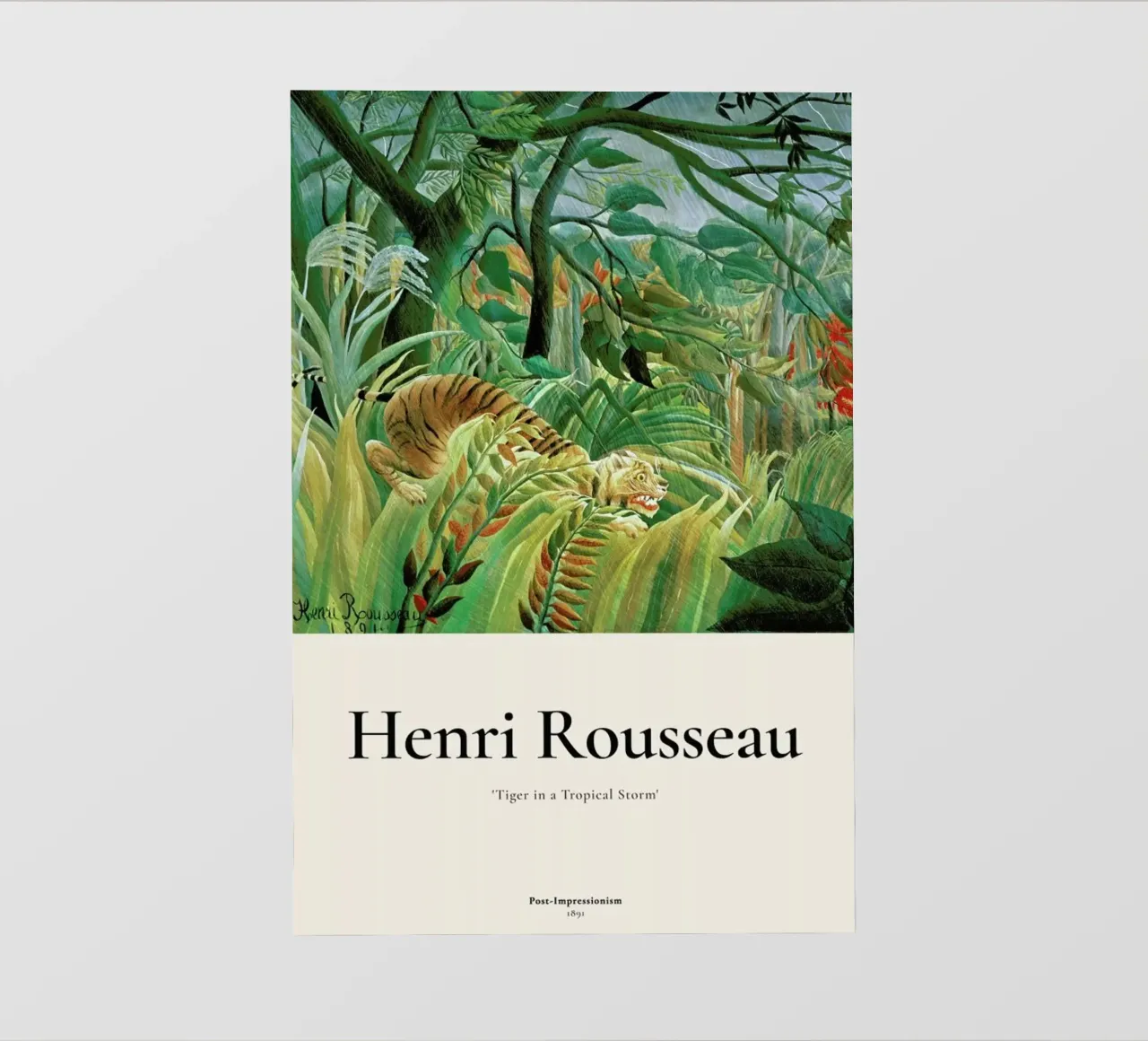 Rousseau - Tiger in a Tropical Storm (Surprised!) telo in pvc da ARTOTHEK
