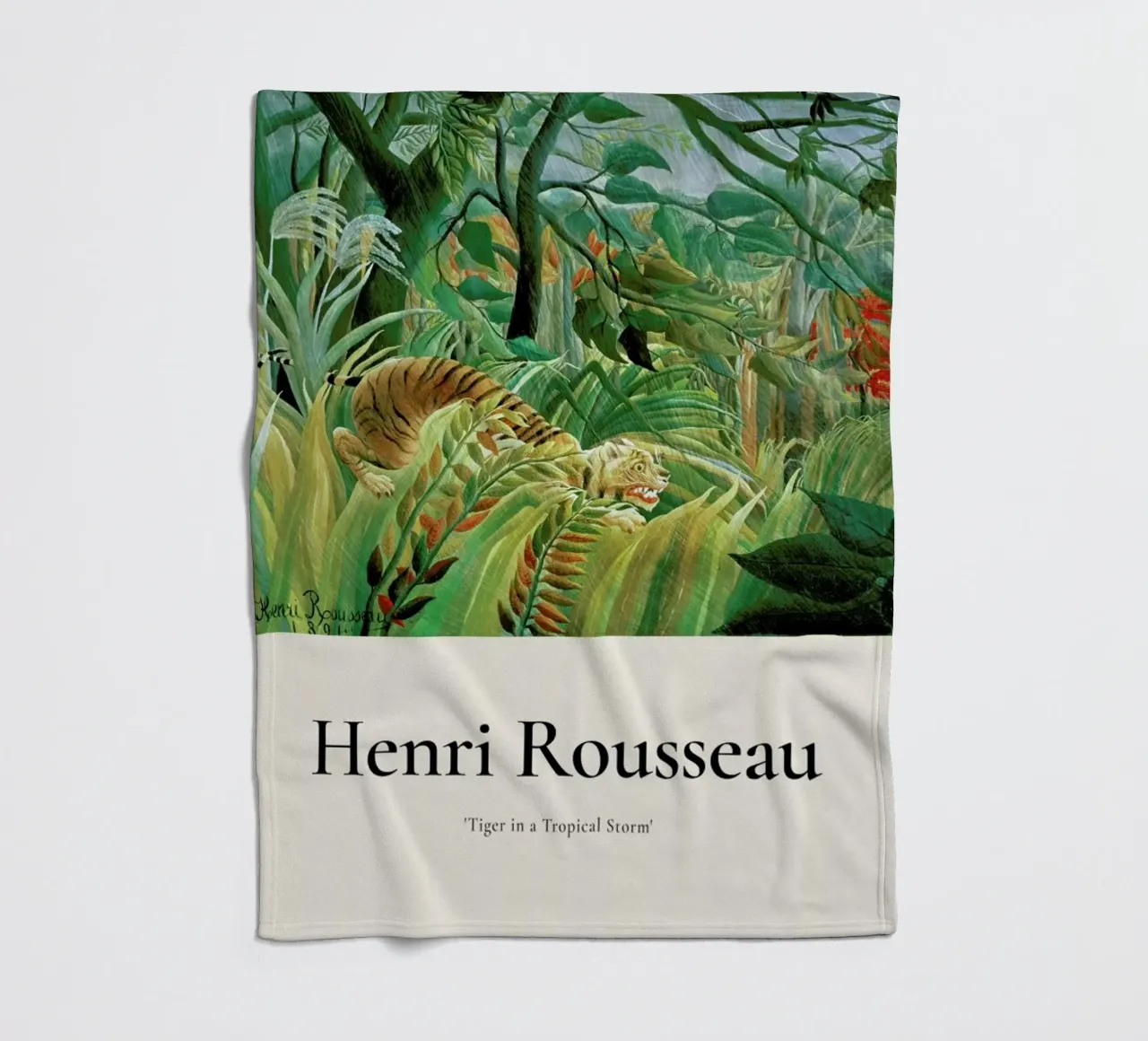 Rousseau - Tiger in a Tropical Storm (Surprised!) coperta in pile da ARTOTHEK