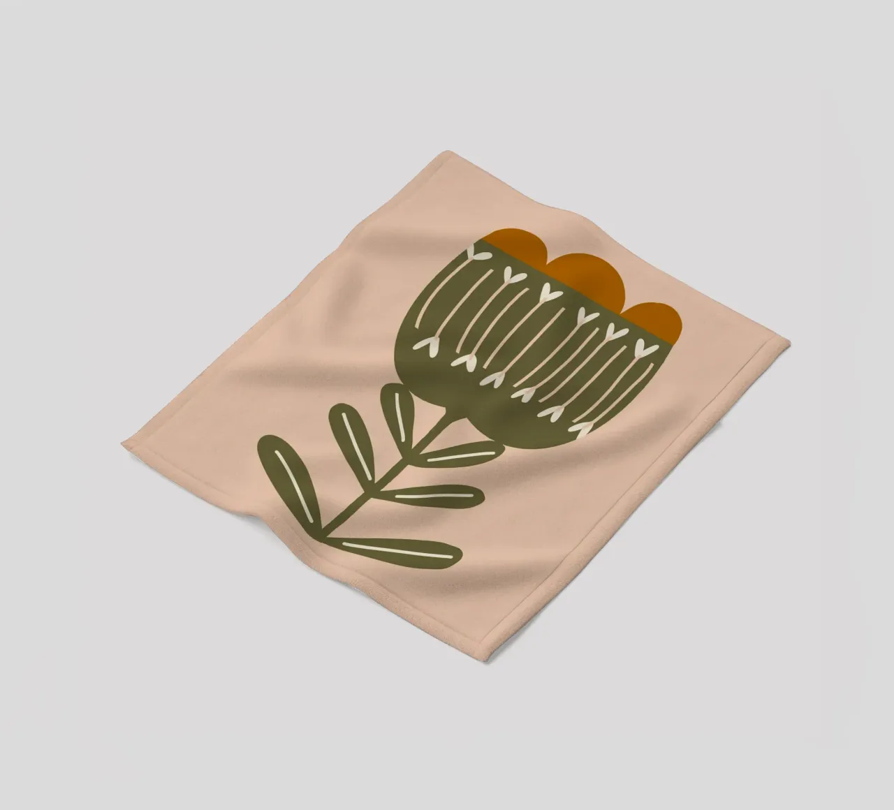 Fascino botanico retrò - floreale moderno di metà secolo coperta in pile da susanacosta