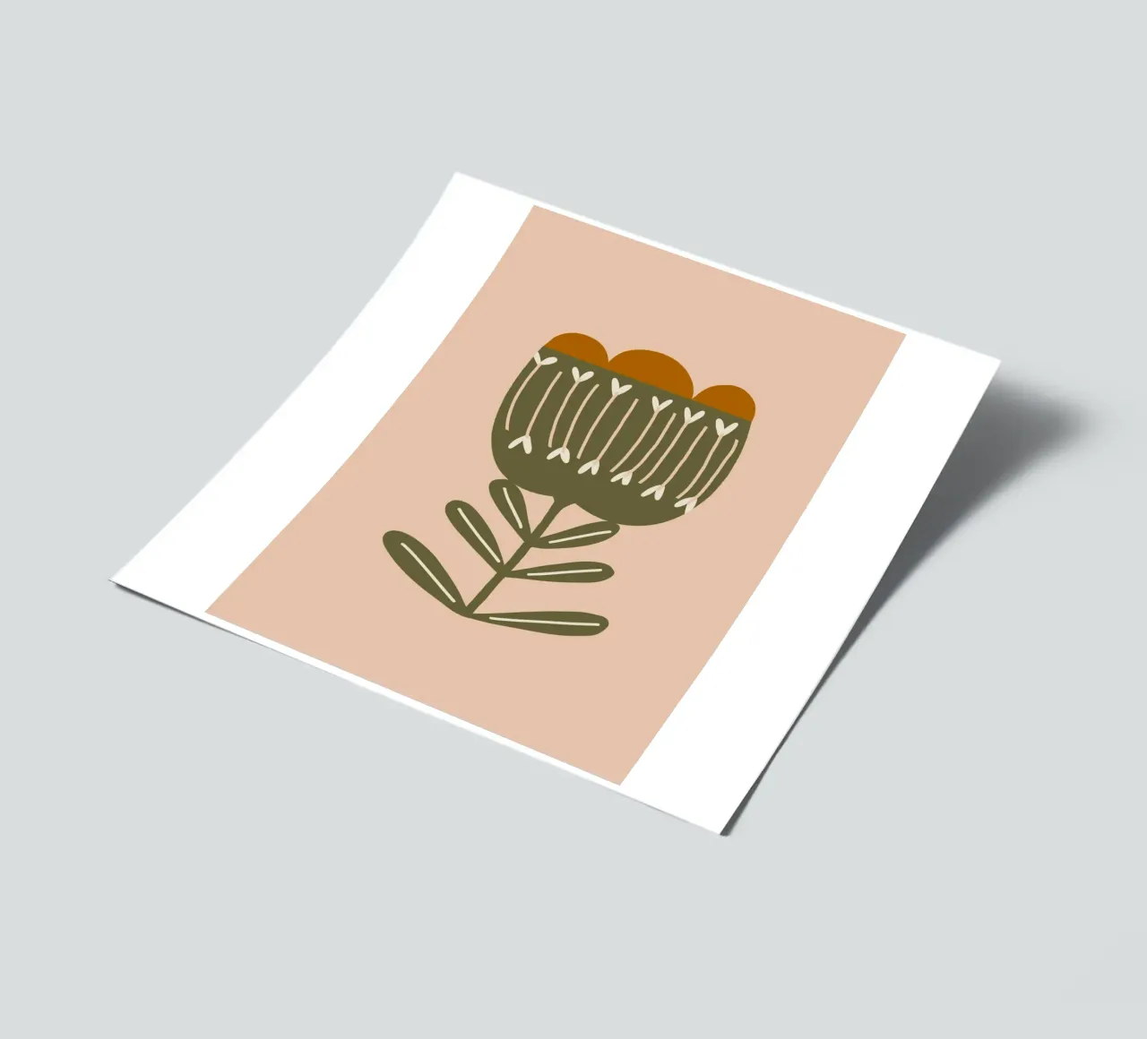 Retro Botanischer Charme - Mid Century Modern Floral Stickerbogen von susanacosta