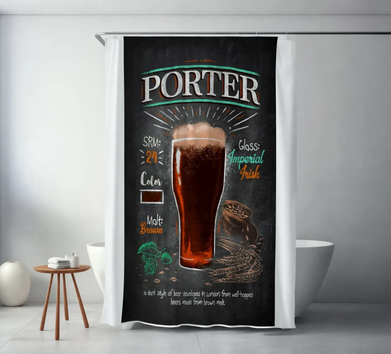 porter shower curtain by Danielshop