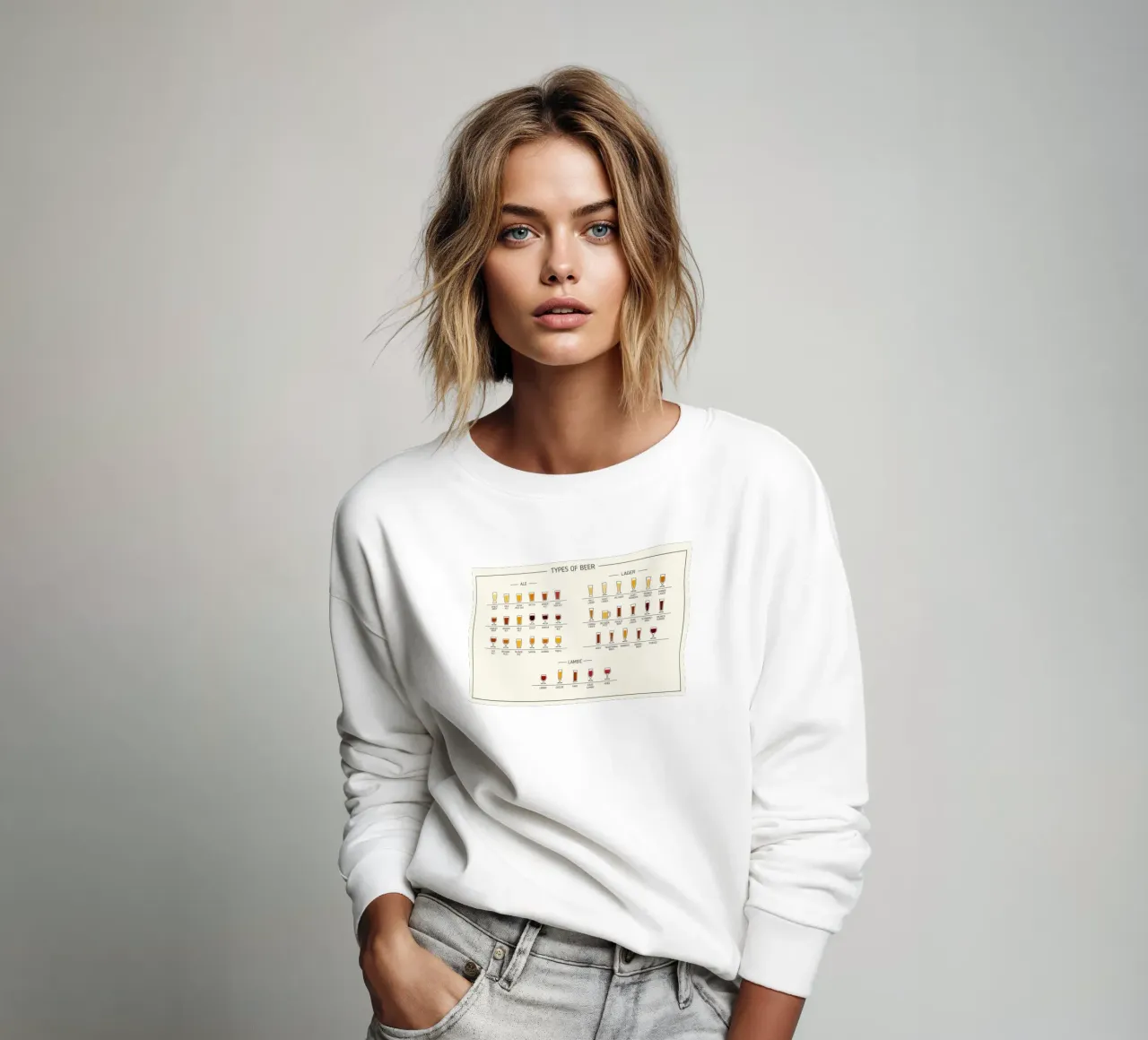 soorten bier ALE en LAGER sweatshirt van Danielshop